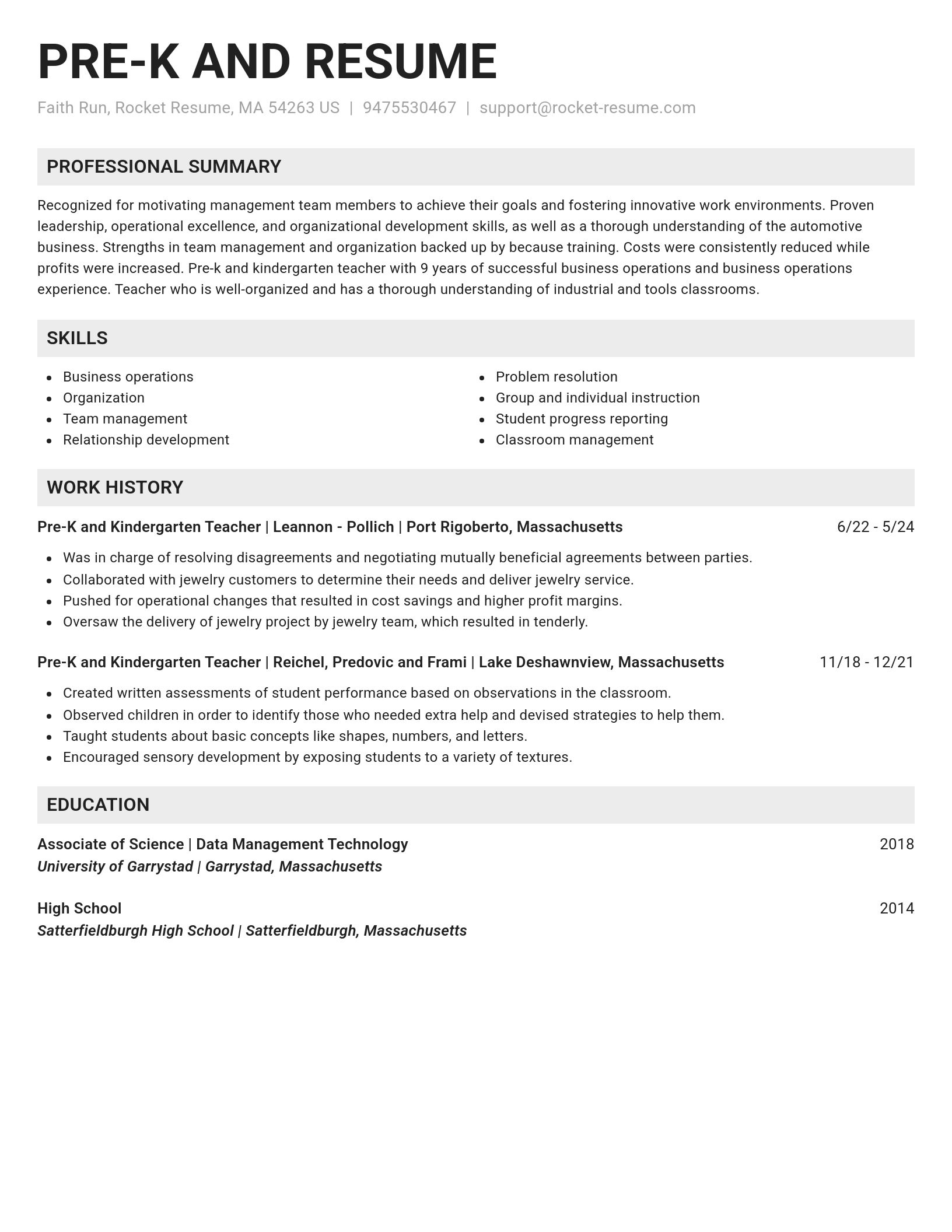 Genius resume template