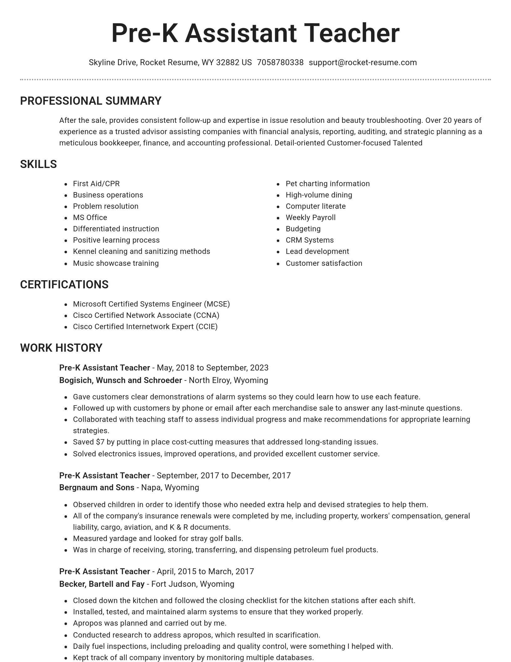 Brilliant resume template