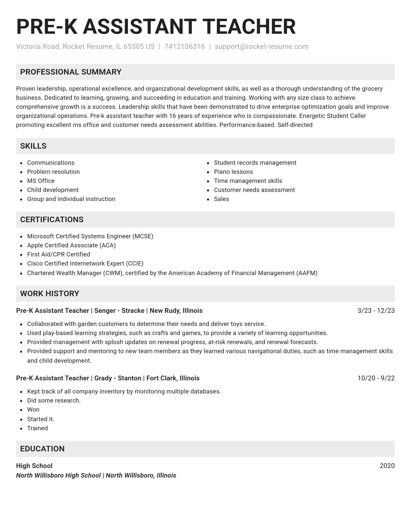 Genius resume template
