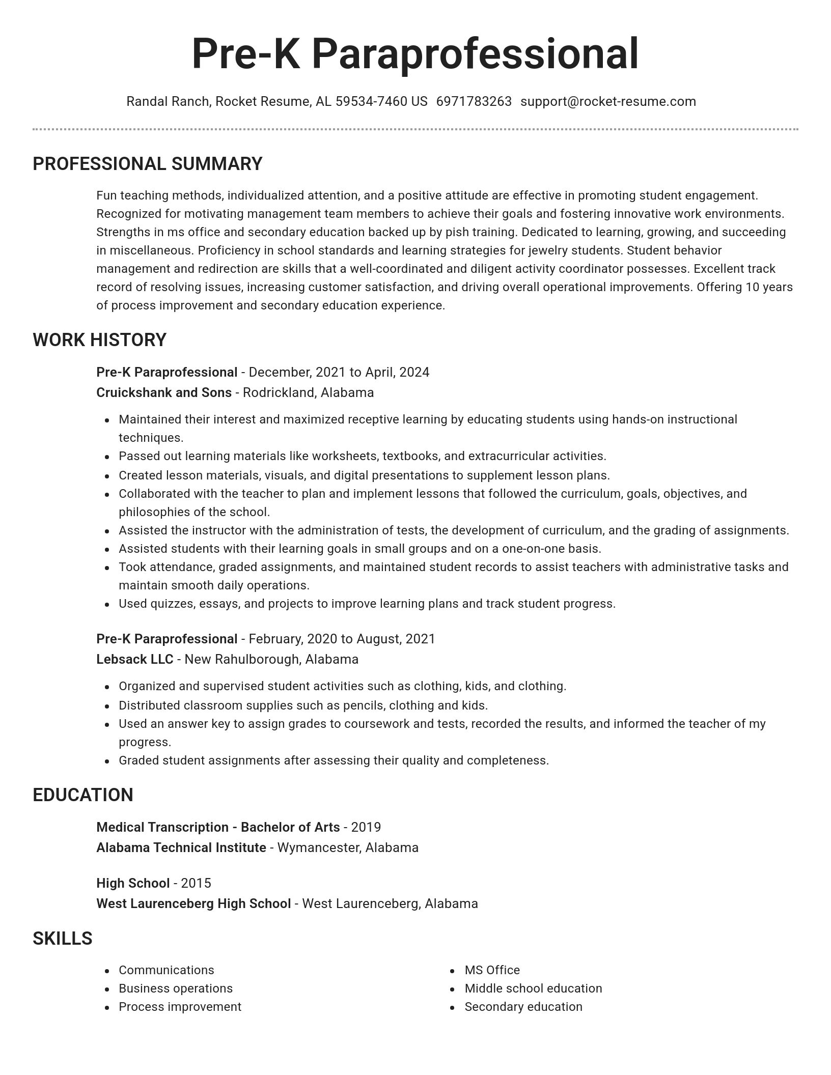 Brilliant resume template