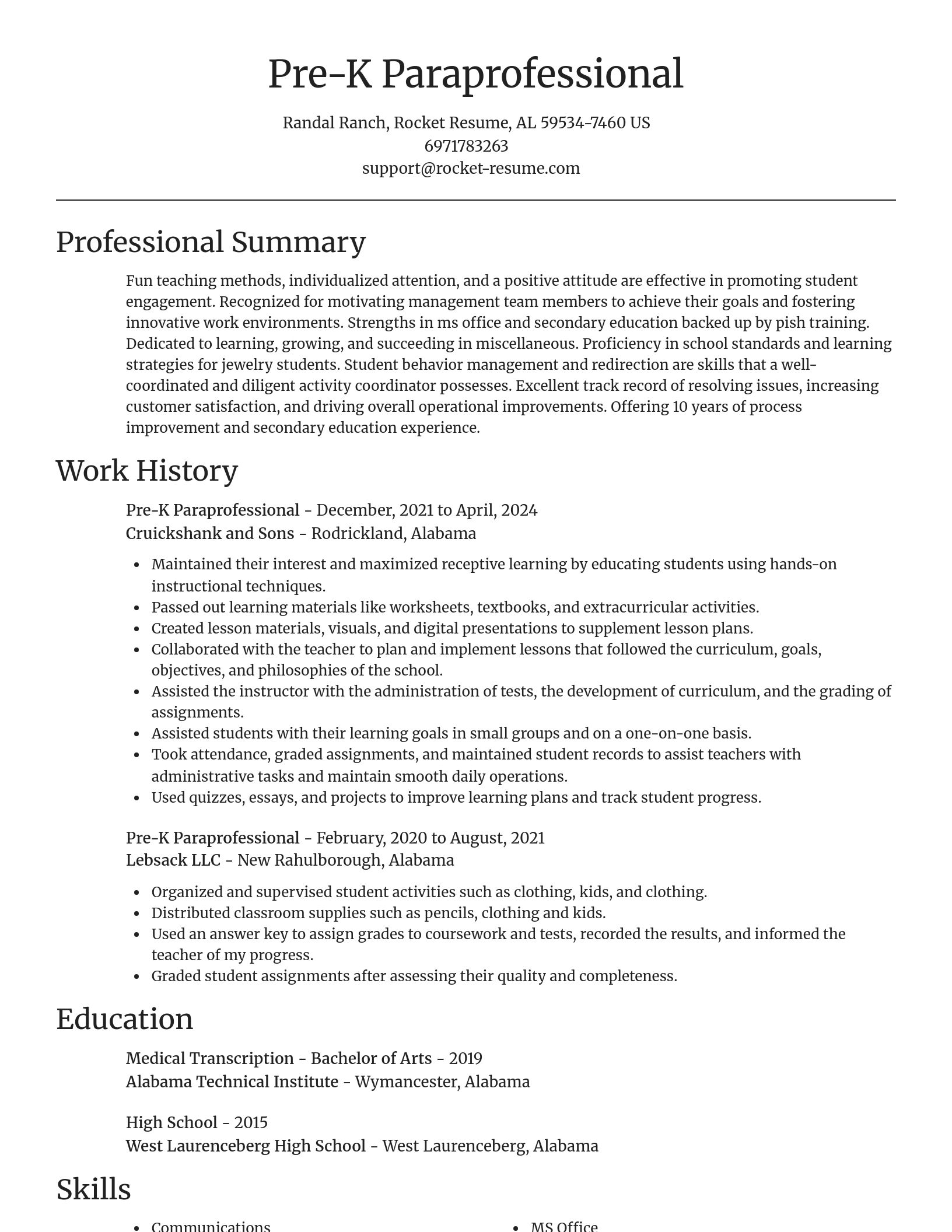 Focal Point resume template