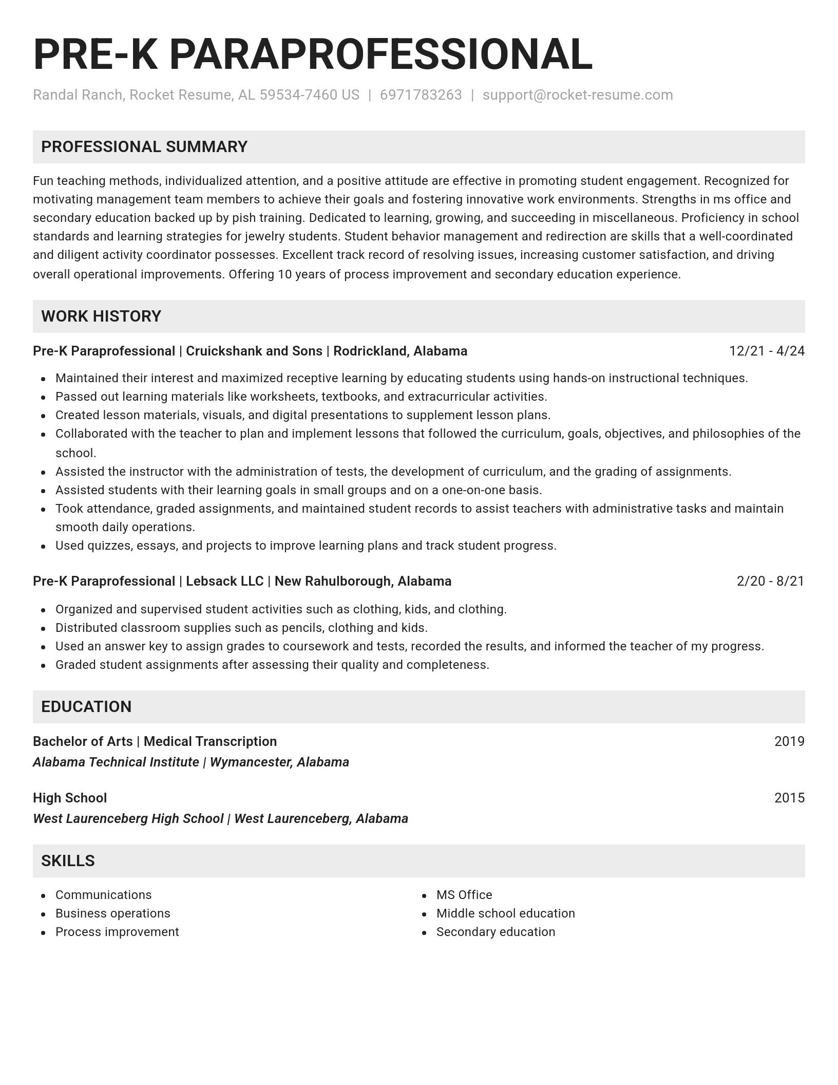 Genius resume template