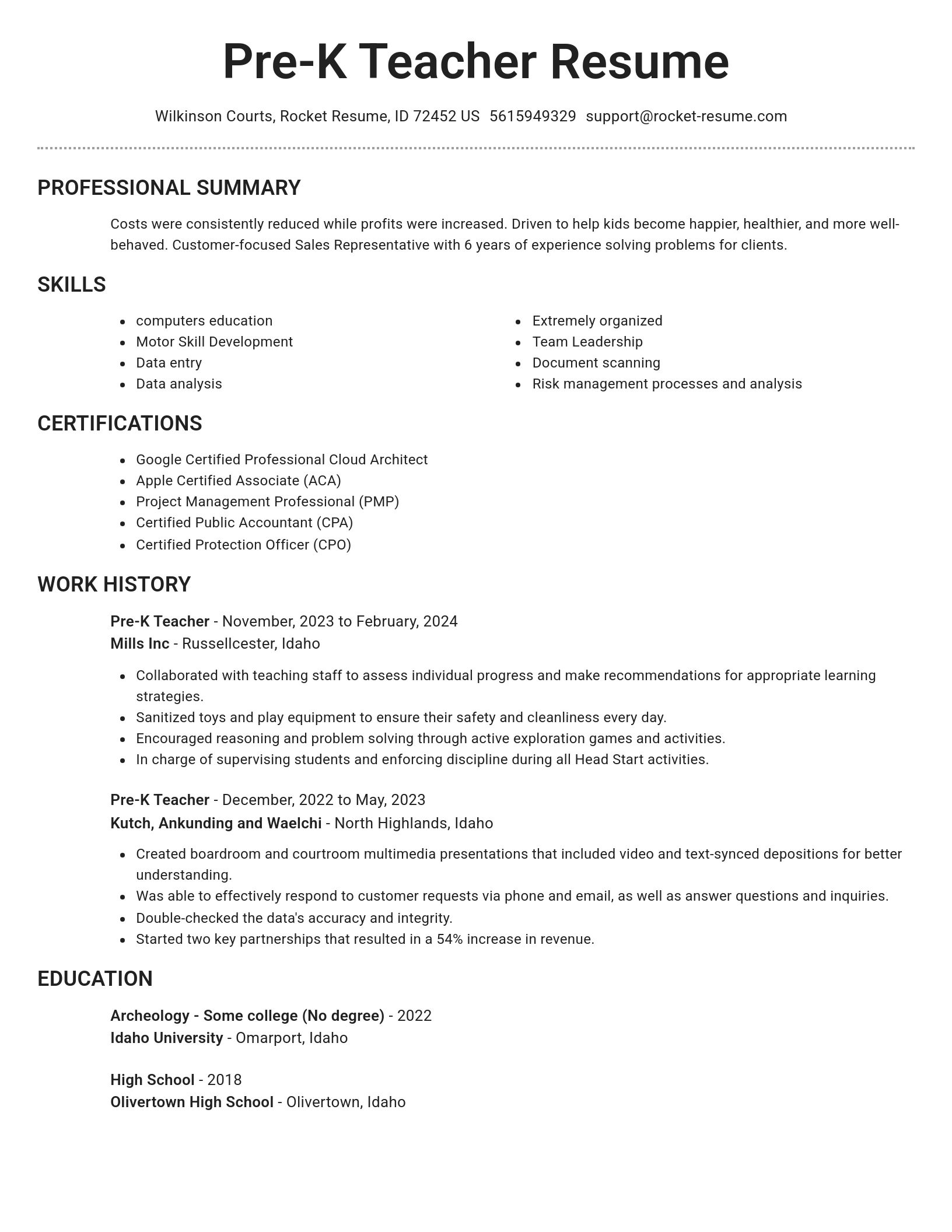 Brilliant resume template