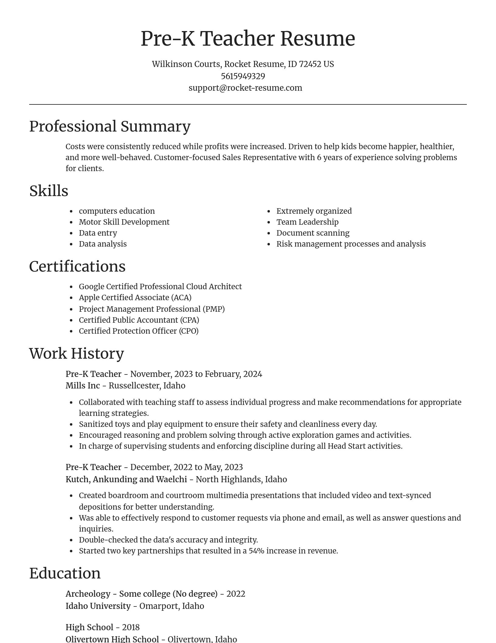 Focal Point resume template