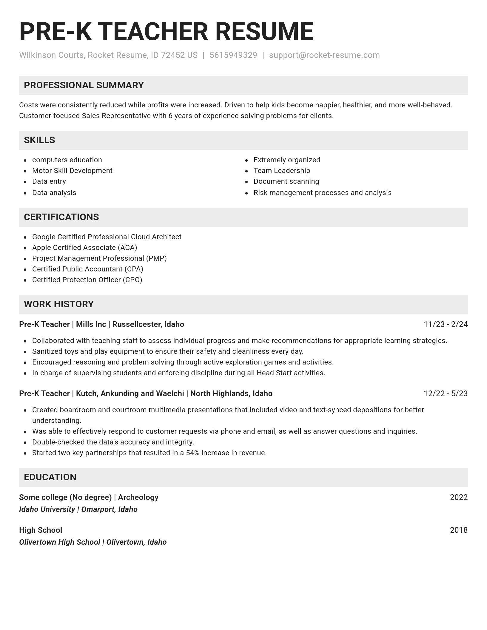 Genius resume template