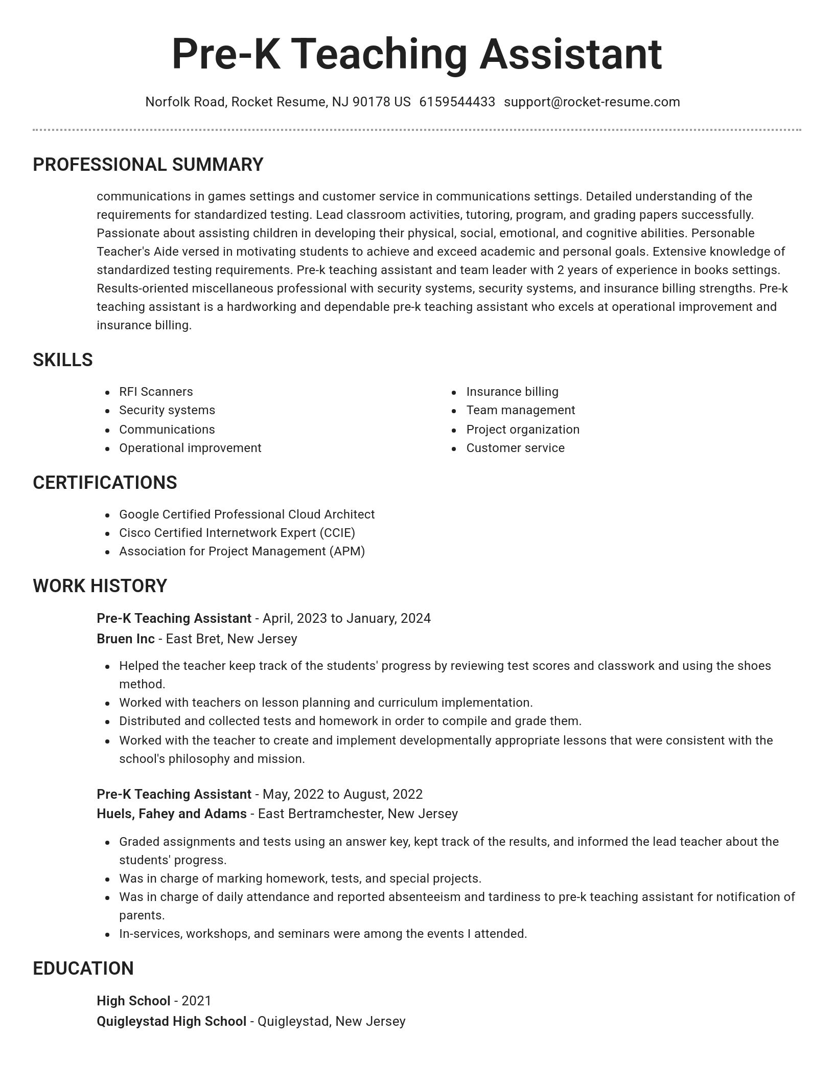 Brilliant resume template