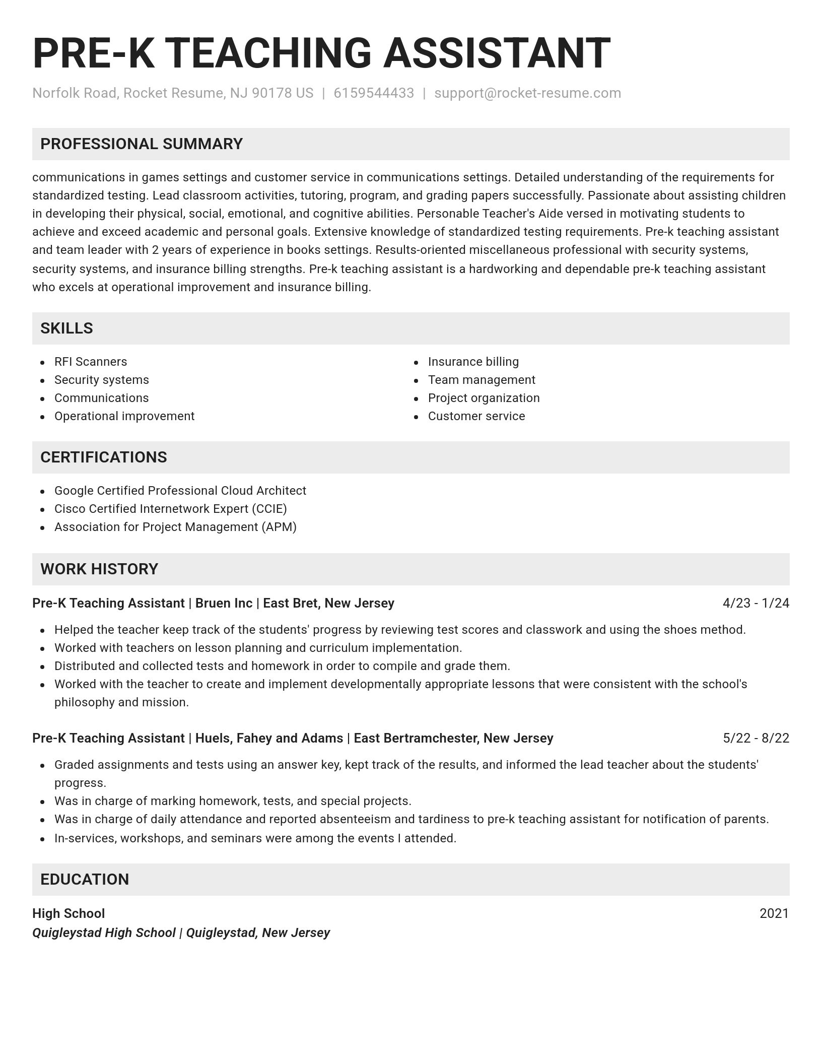 Genius resume template