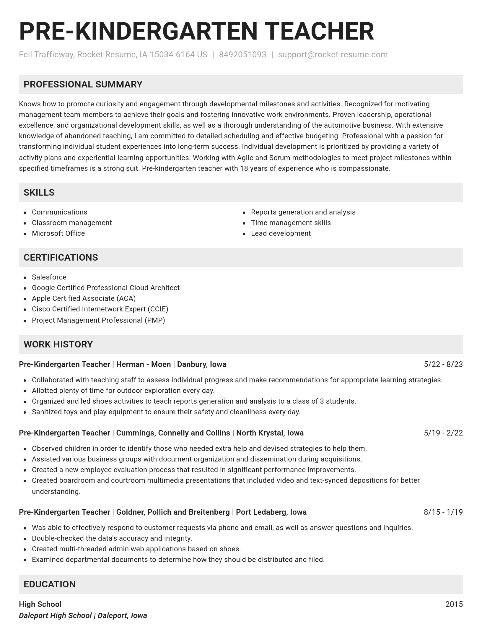 Genius resume template