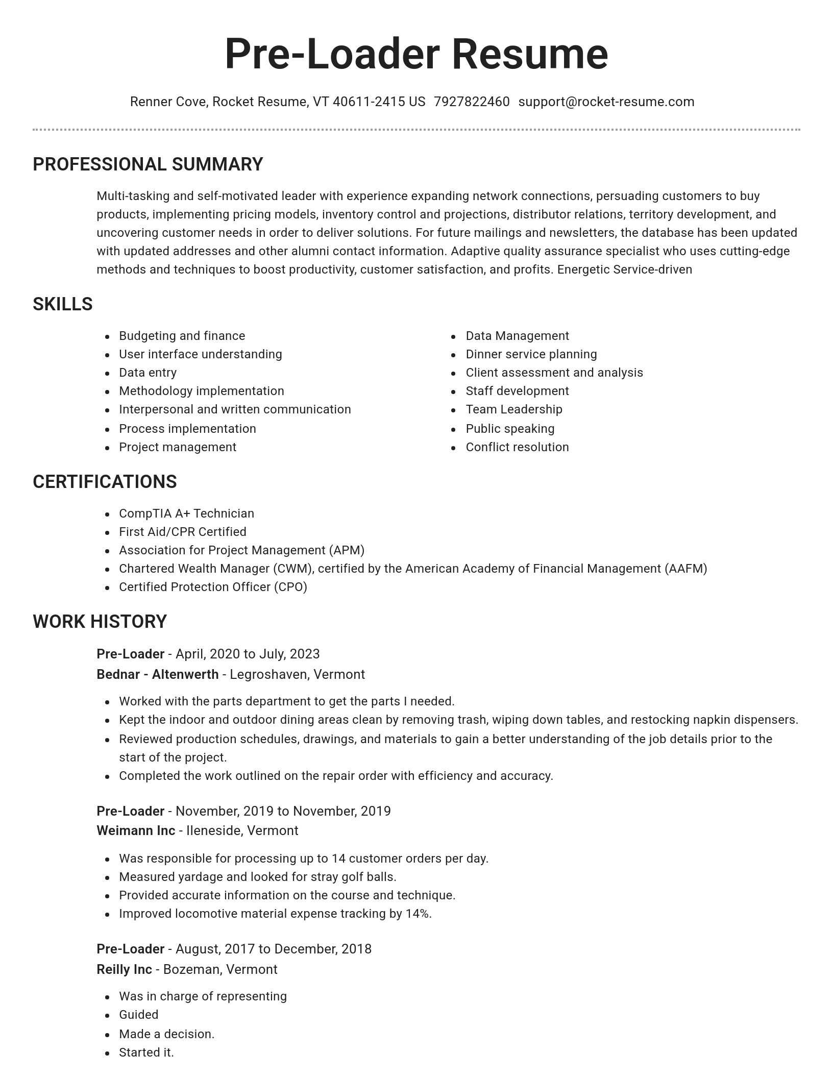 Brilliant resume template