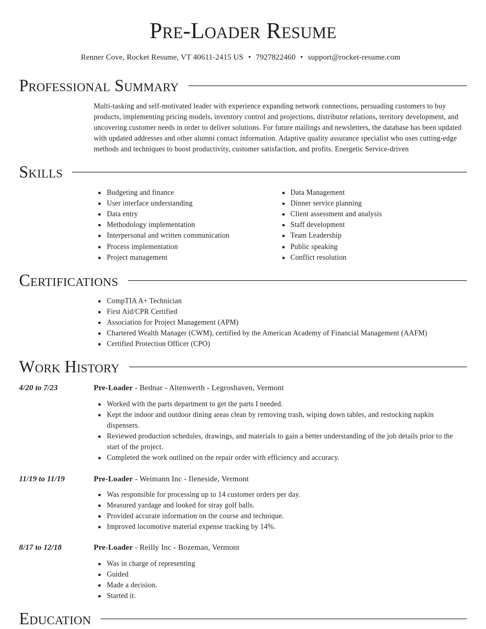 Director resume template