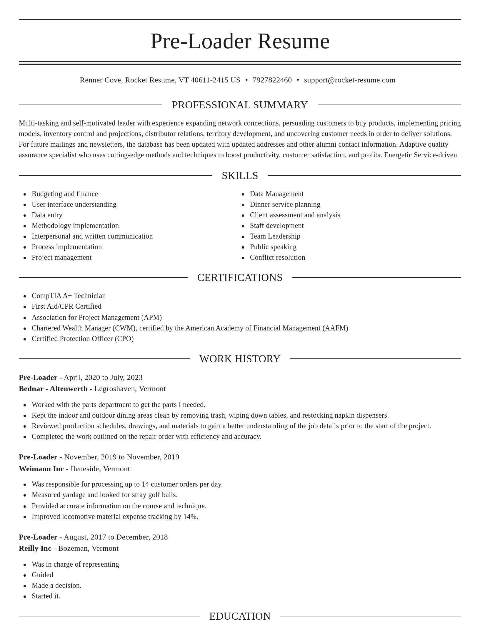 Elegant resume template