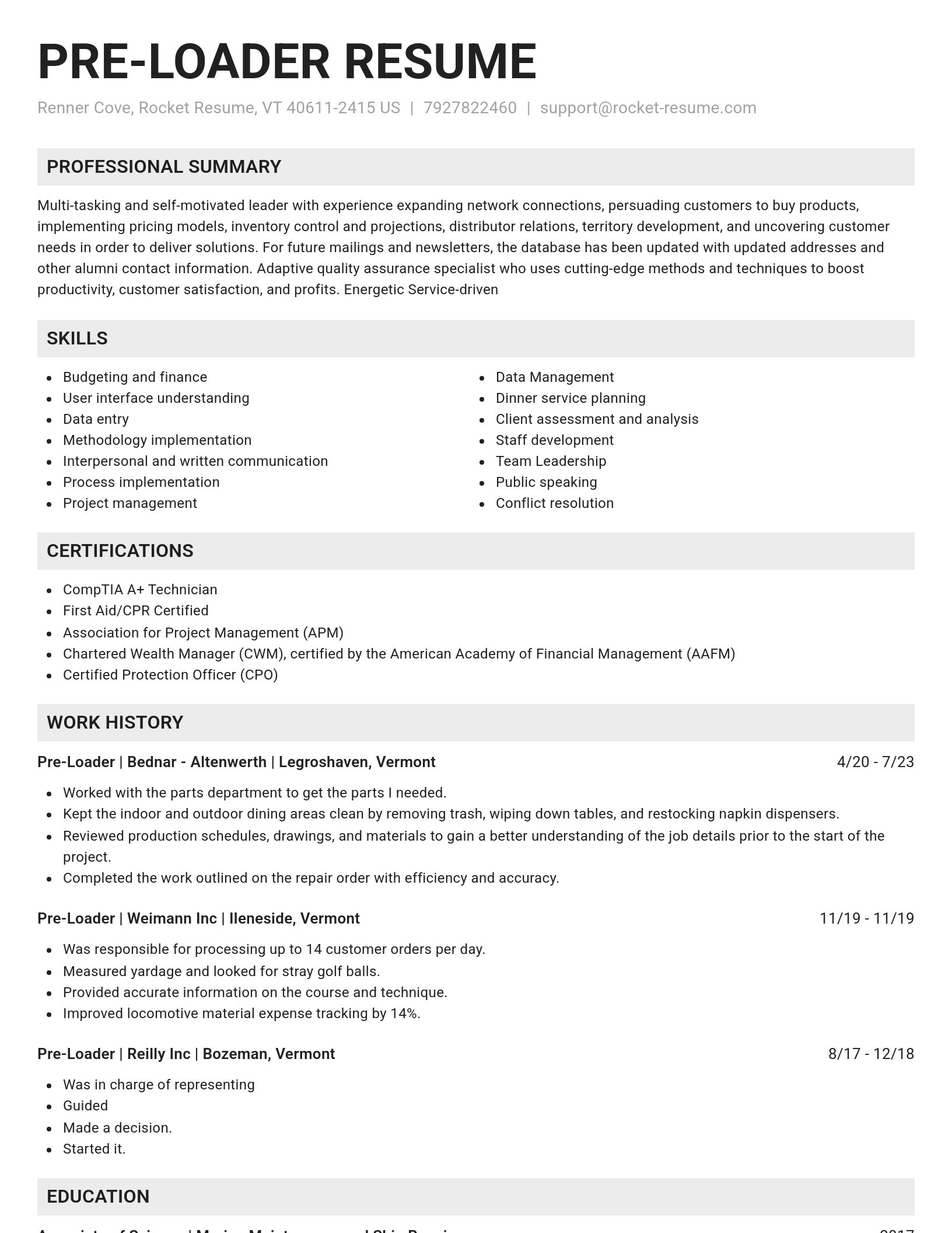 Genius resume template