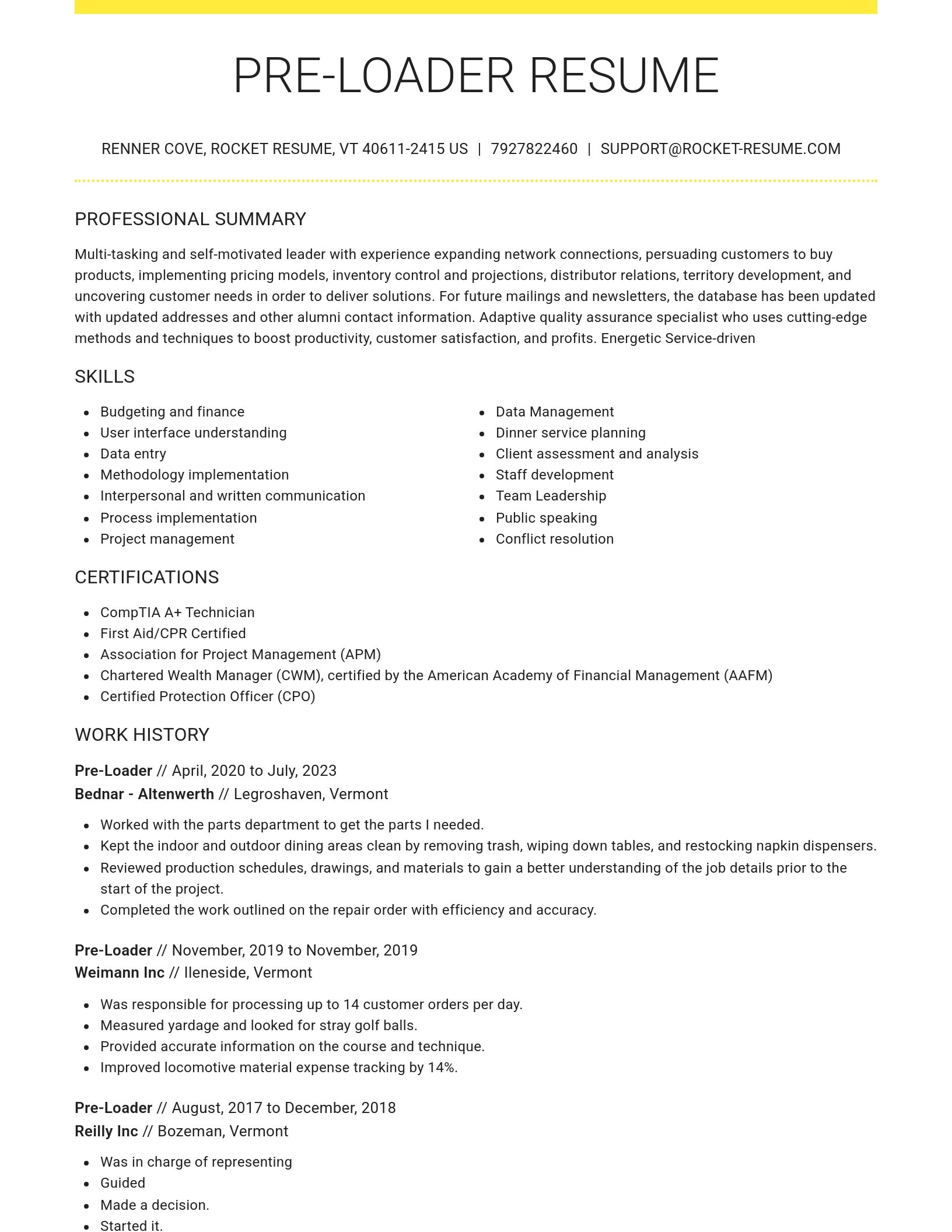 Grand resume template