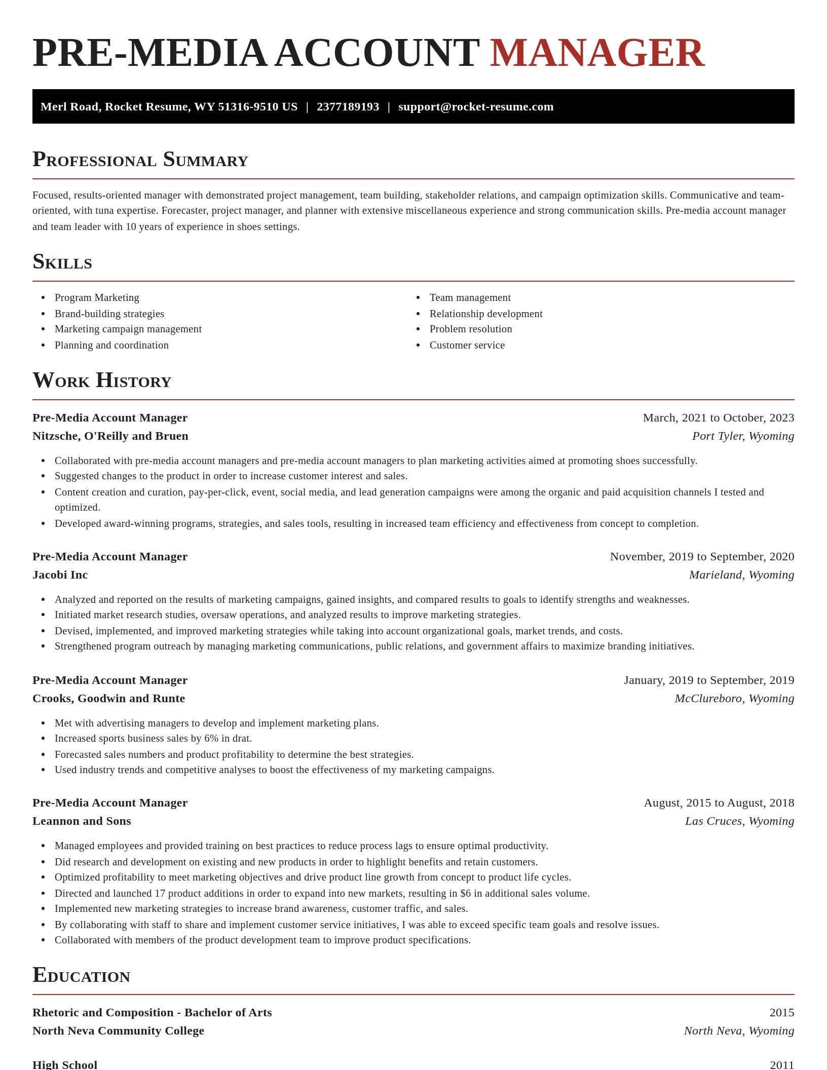 Exquisite resume template