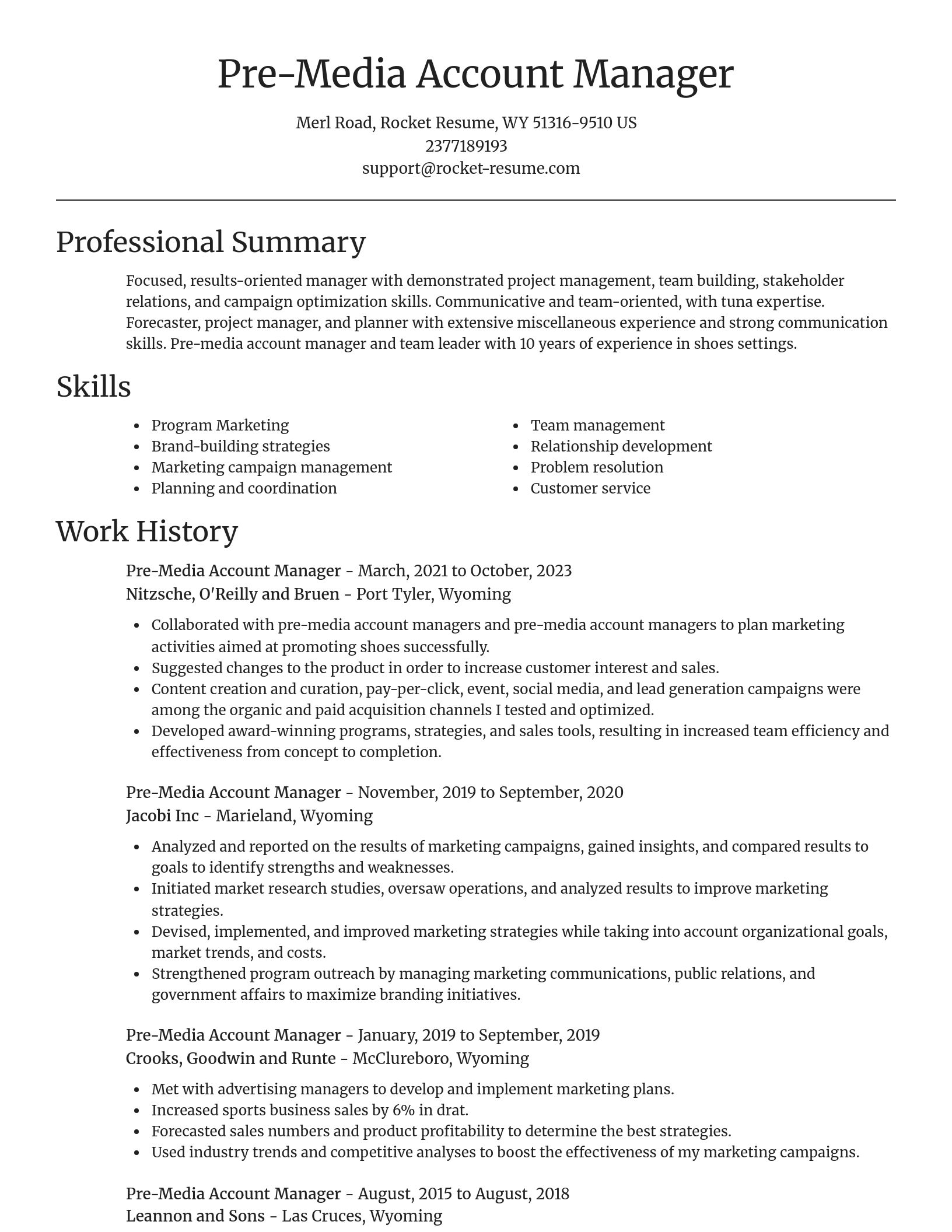 Focal Point resume template