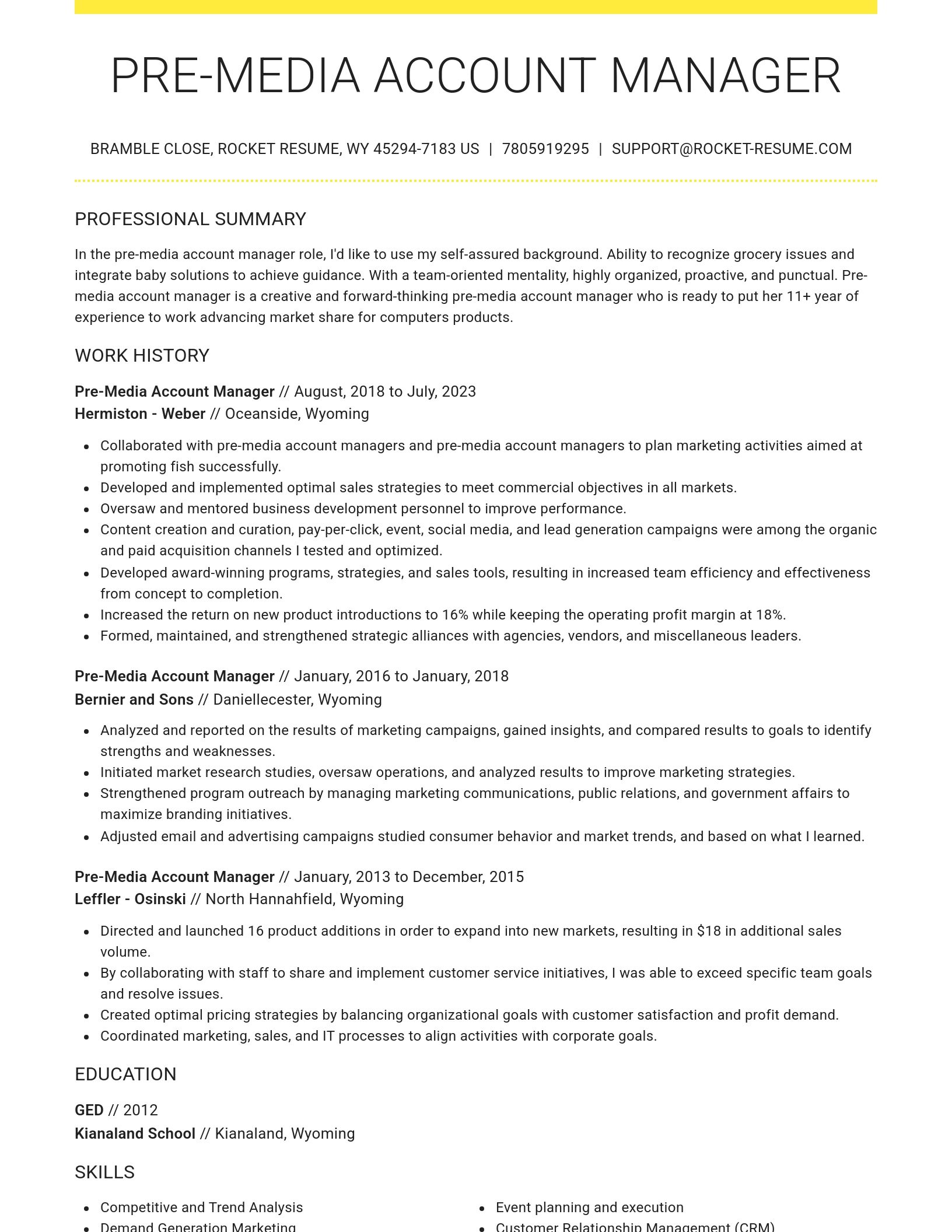 Grand resume template