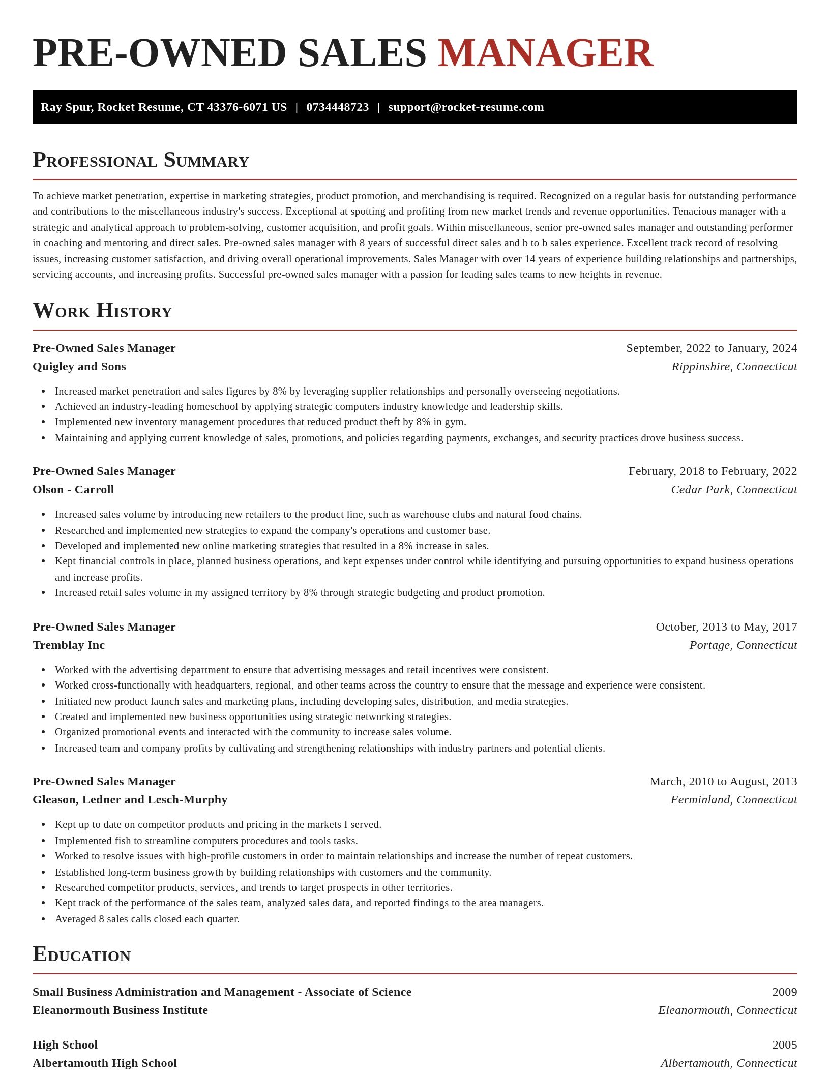 Exquisite resume template