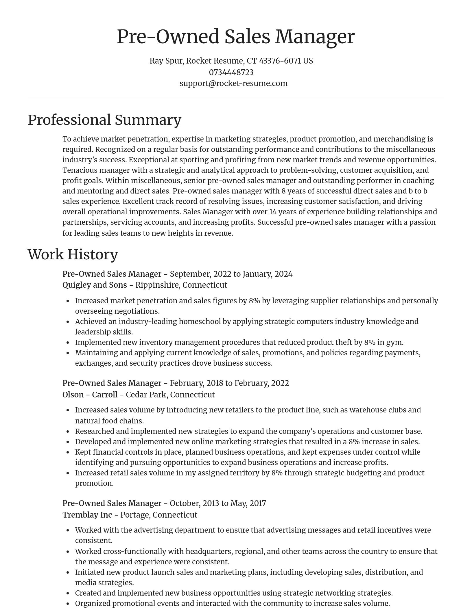 Focal Point resume template