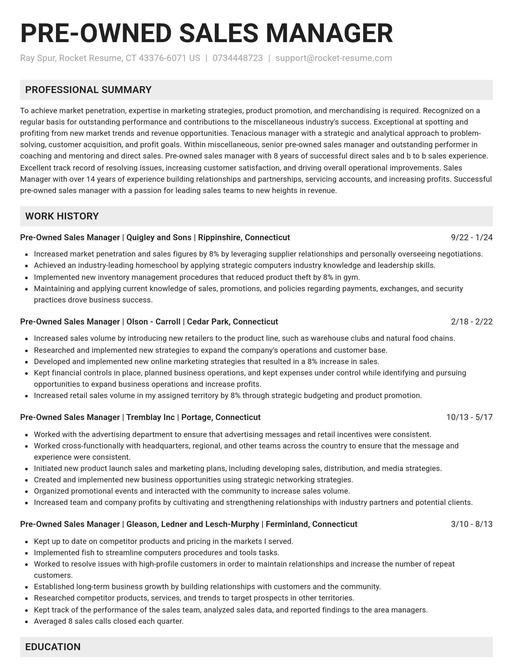 Genius resume template