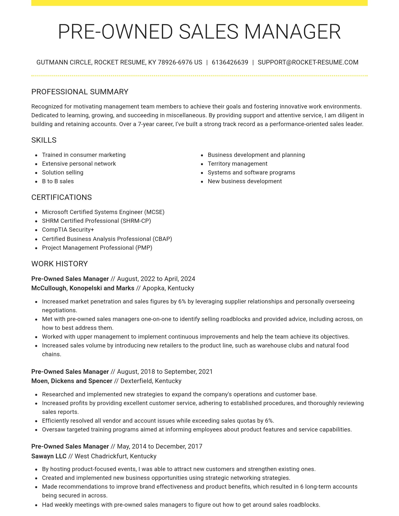 Grand resume template
