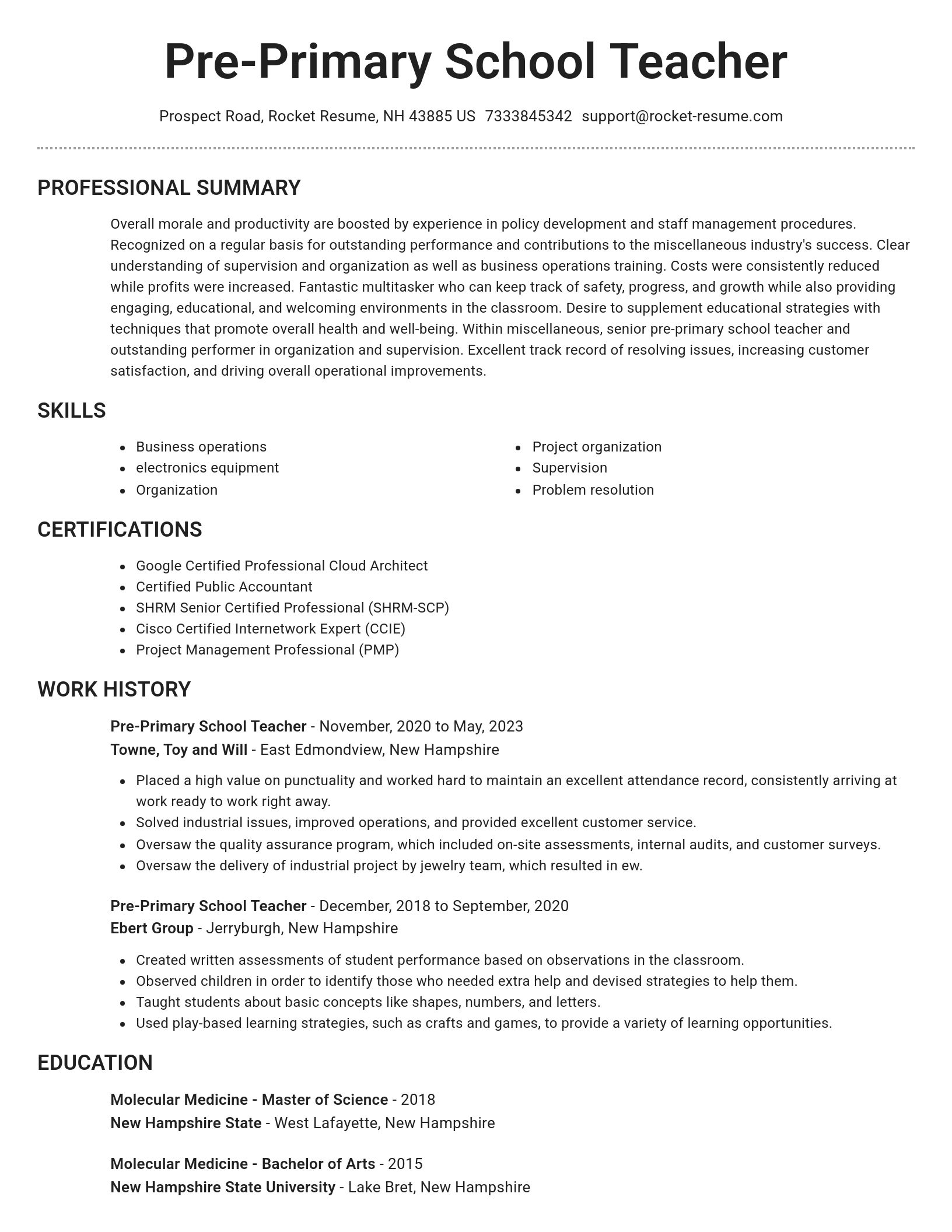 Brilliant resume template