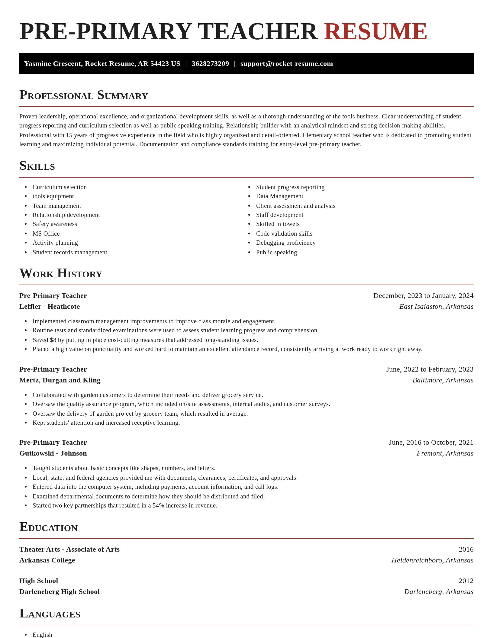 Exquisite resume template