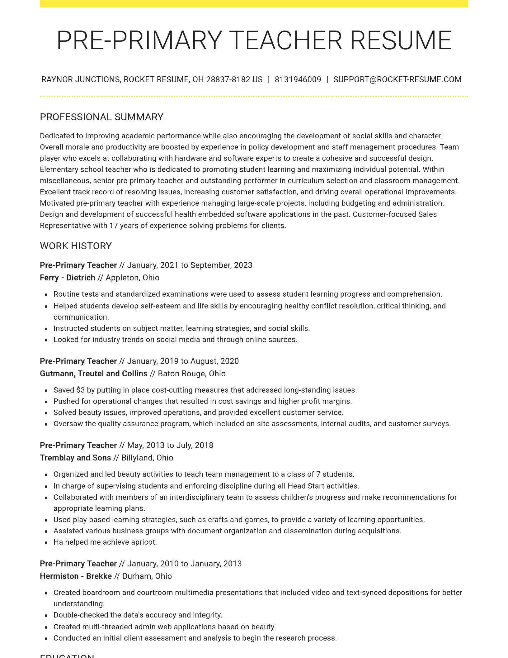 Grand resume template