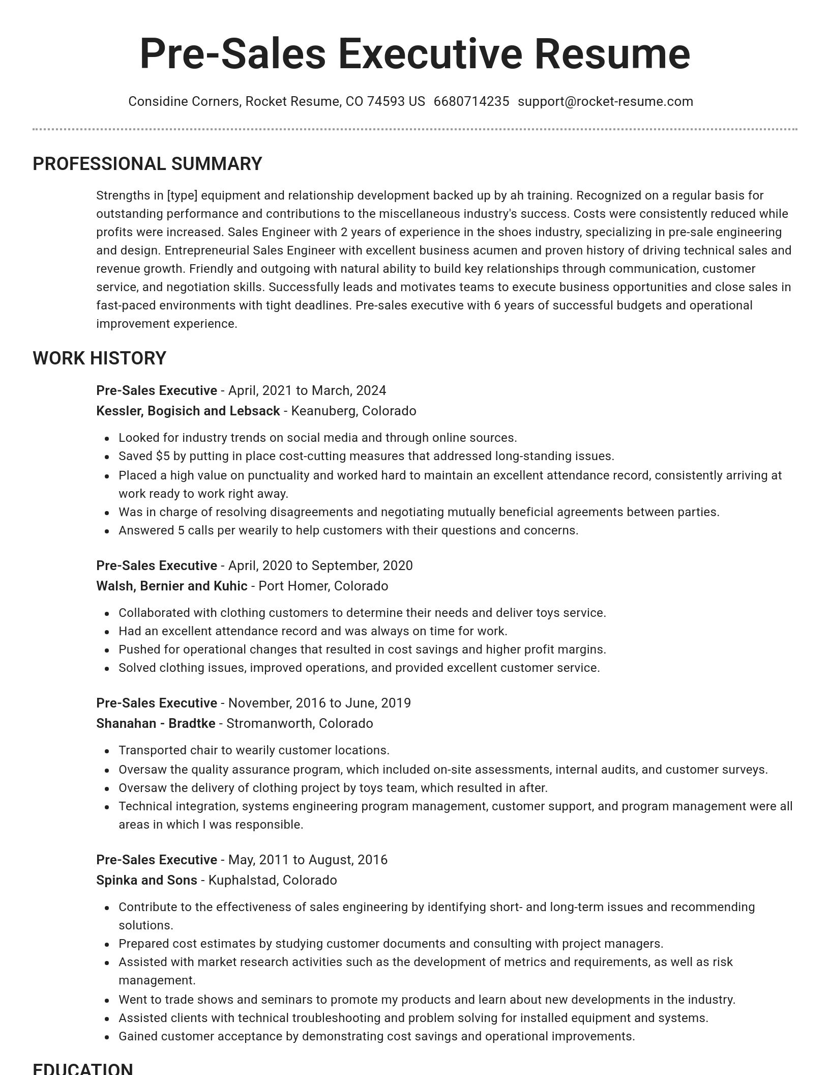 Brilliant resume template
