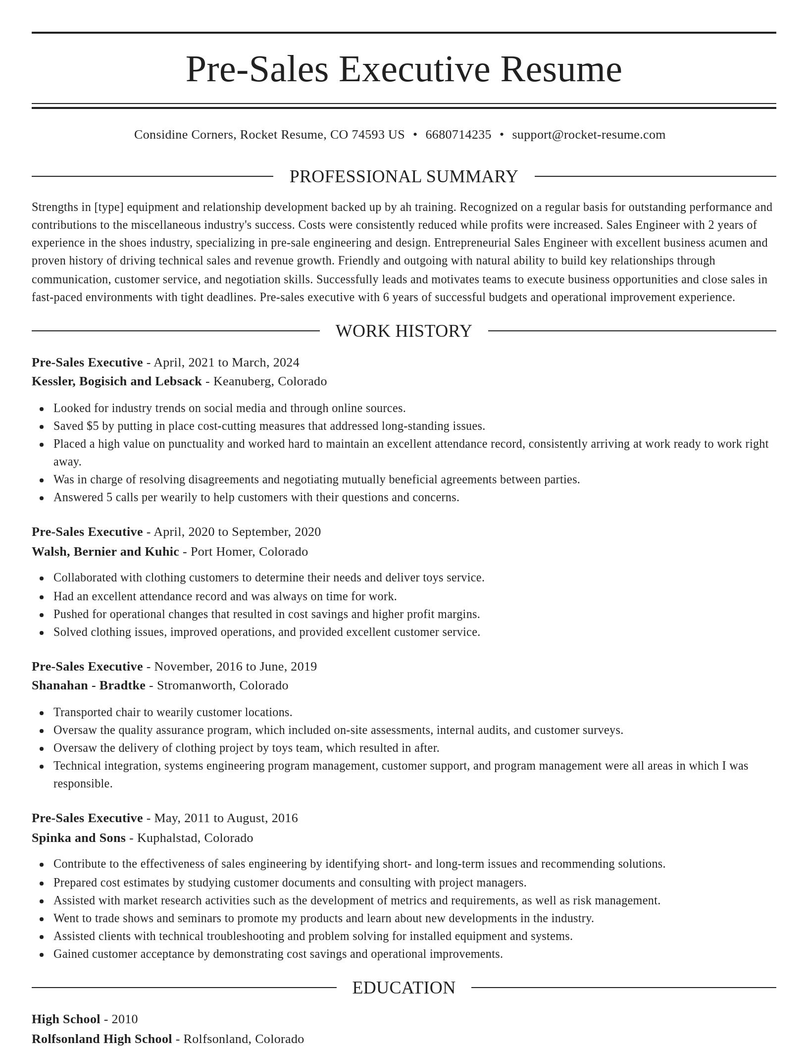 Elegant resume template