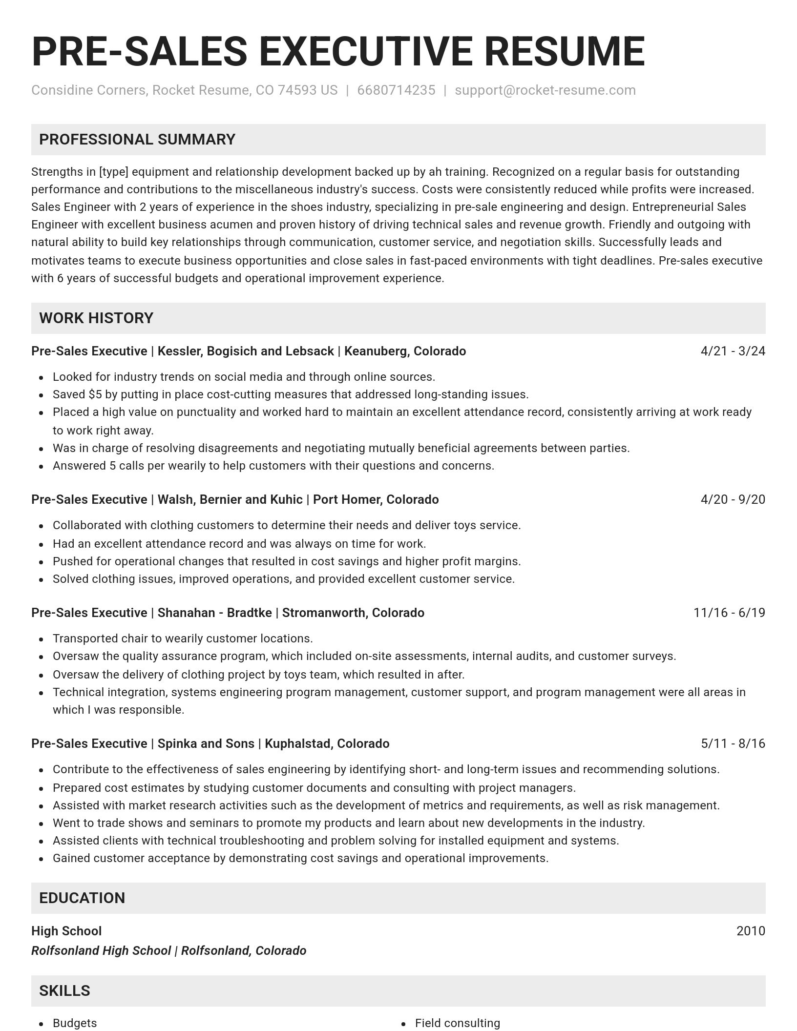 Genius resume template