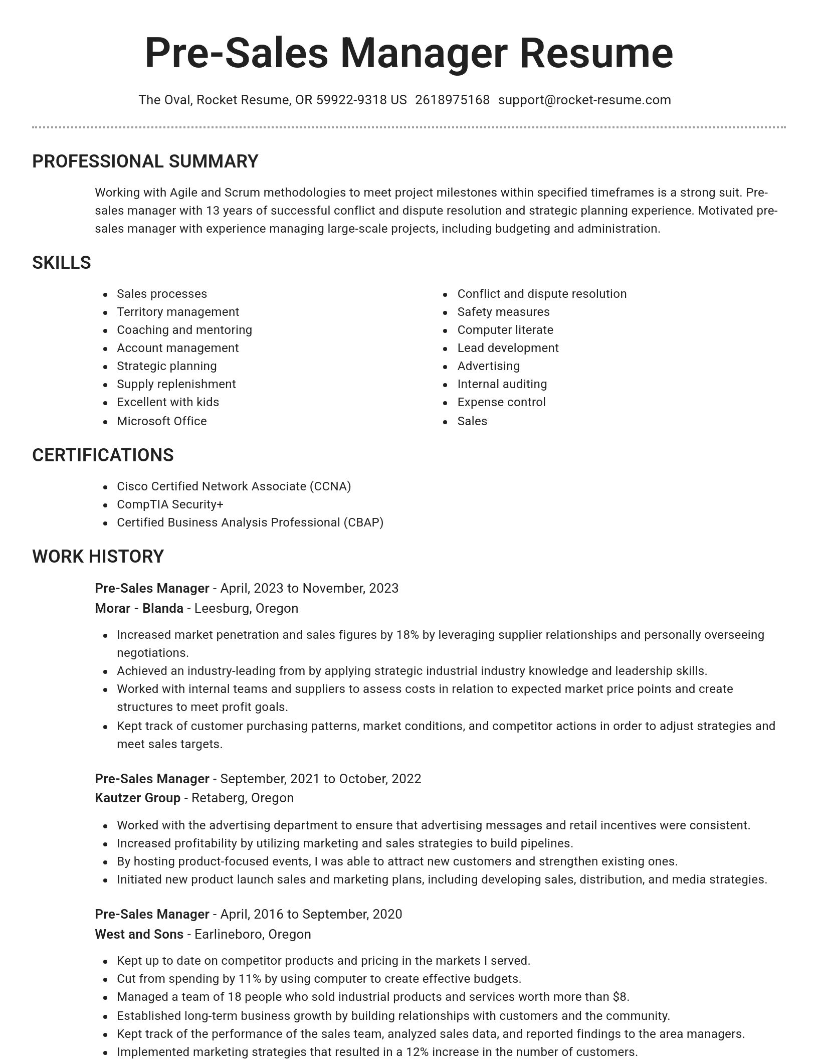Brilliant resume template