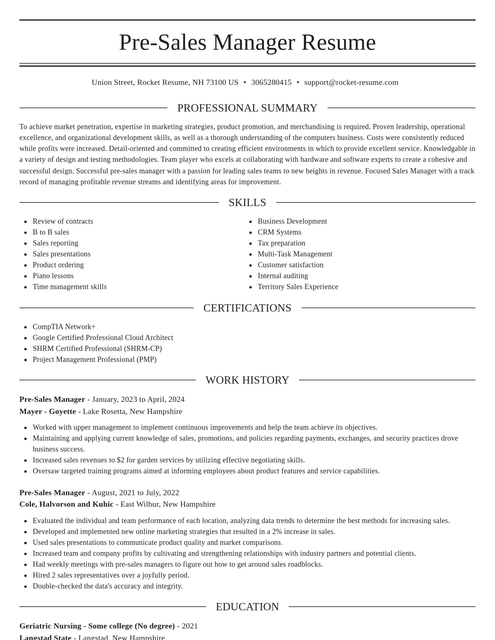 Elegant resume template