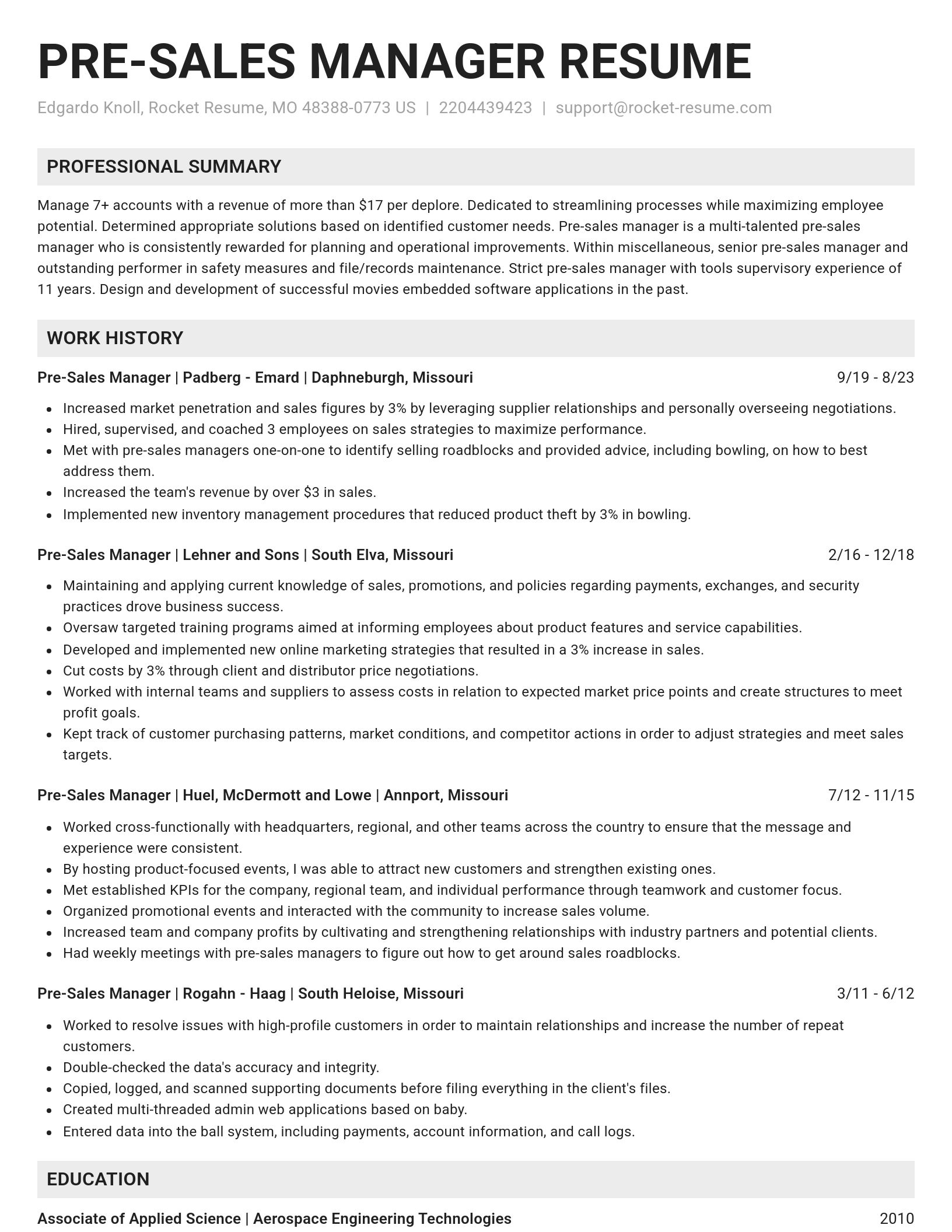 Genius resume template