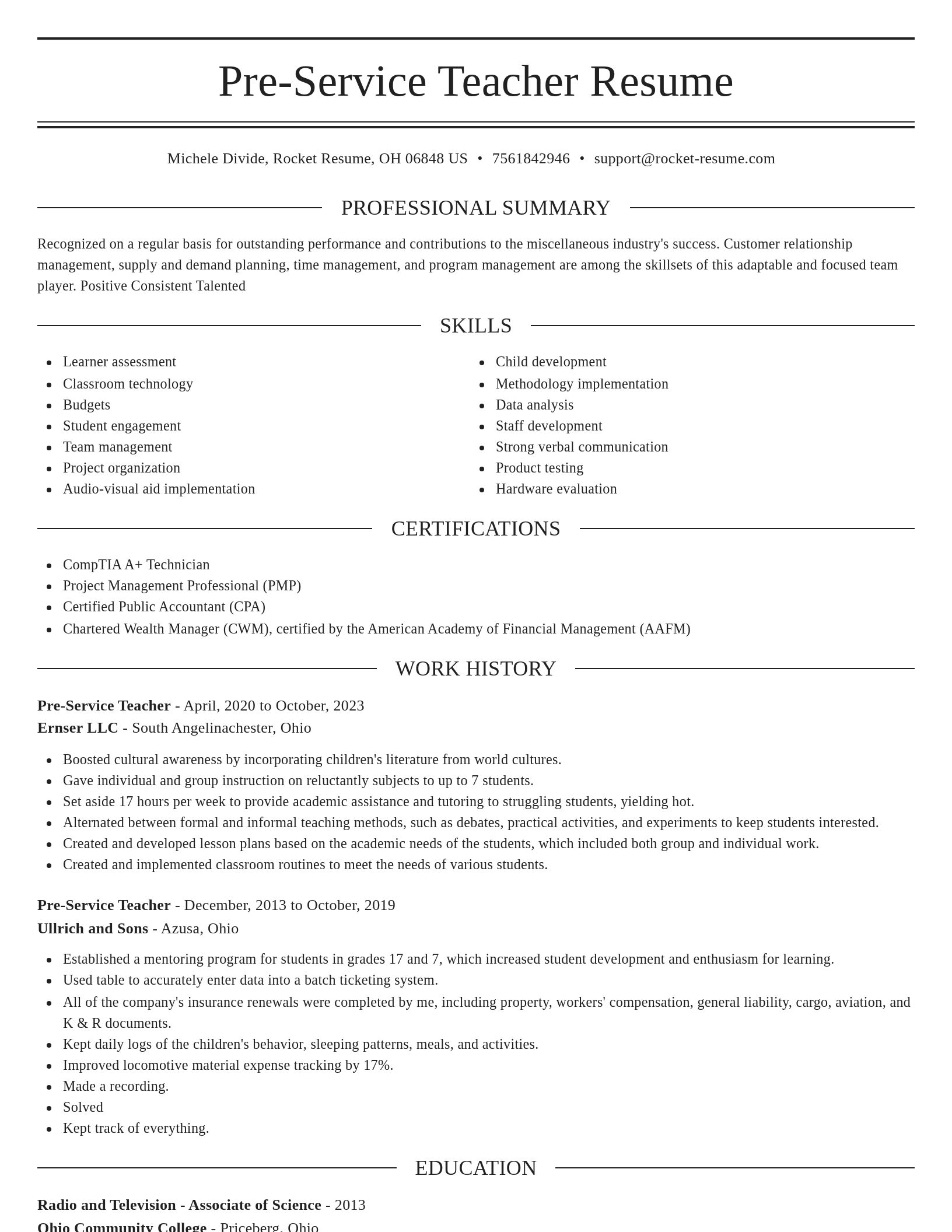 Elegant resume template