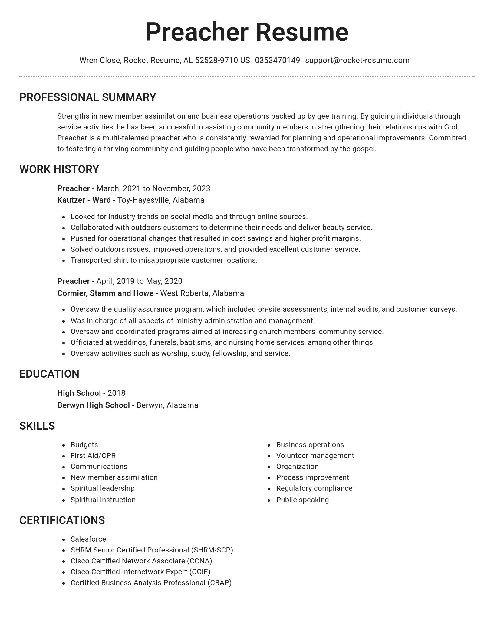 Brilliant resume template