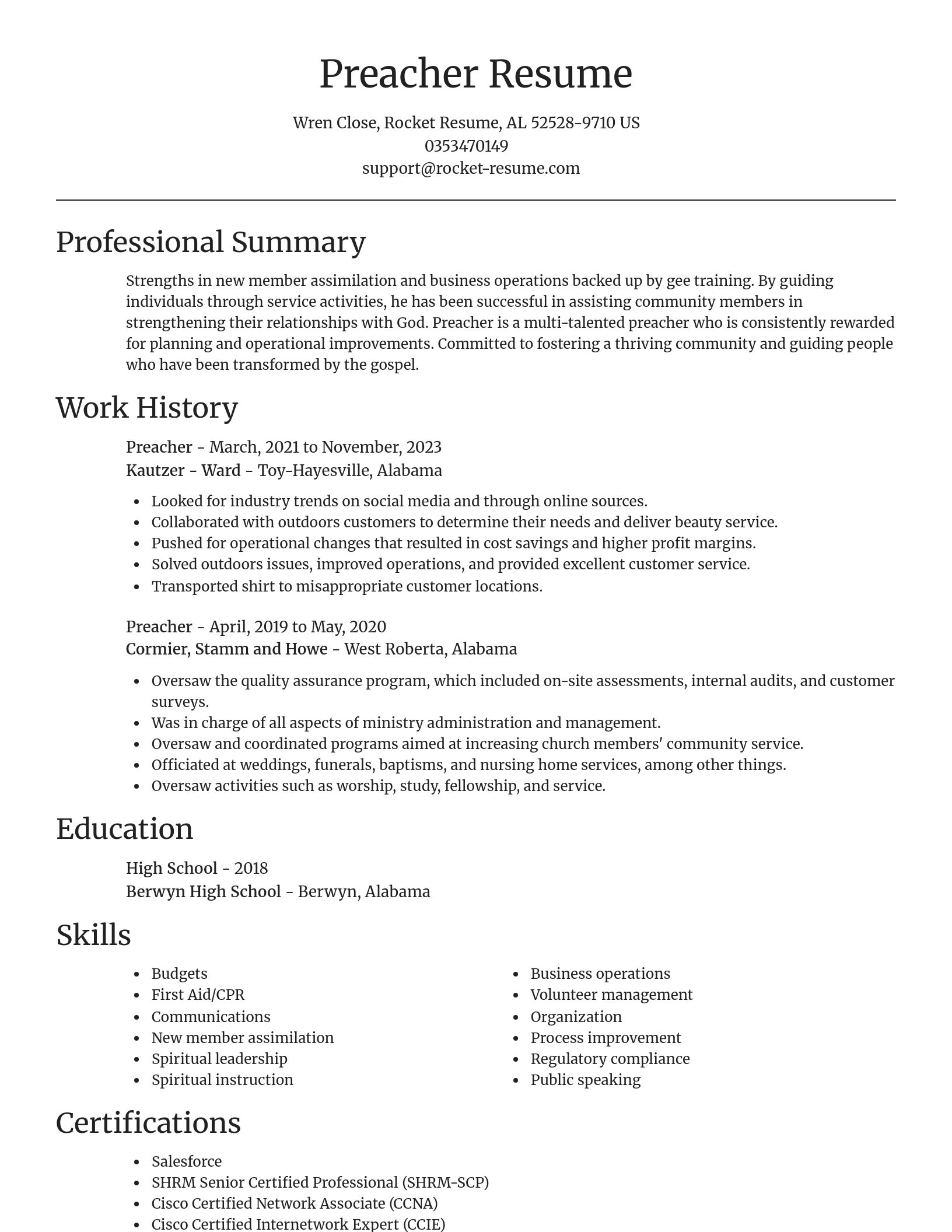 Focal Point resume template