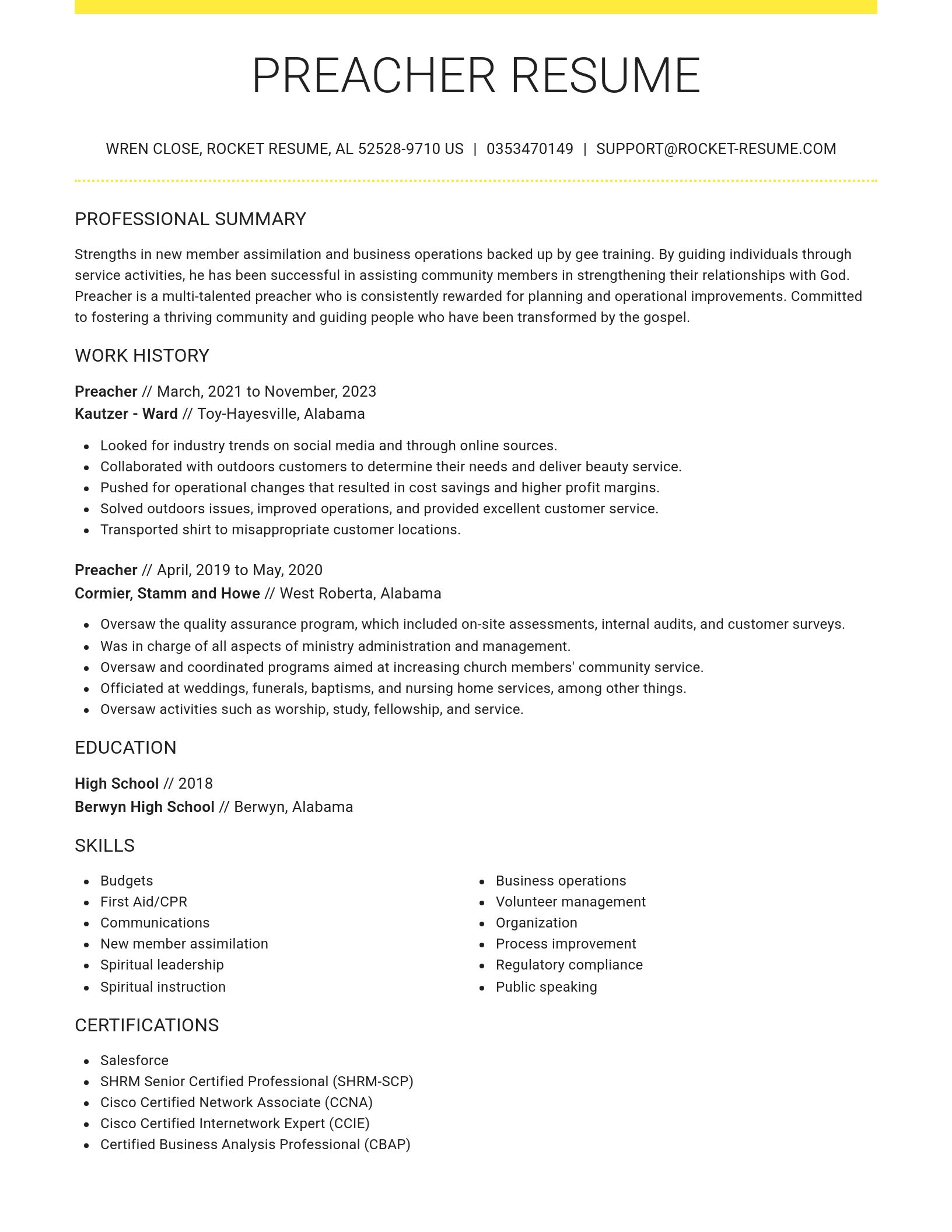 Grand resume template