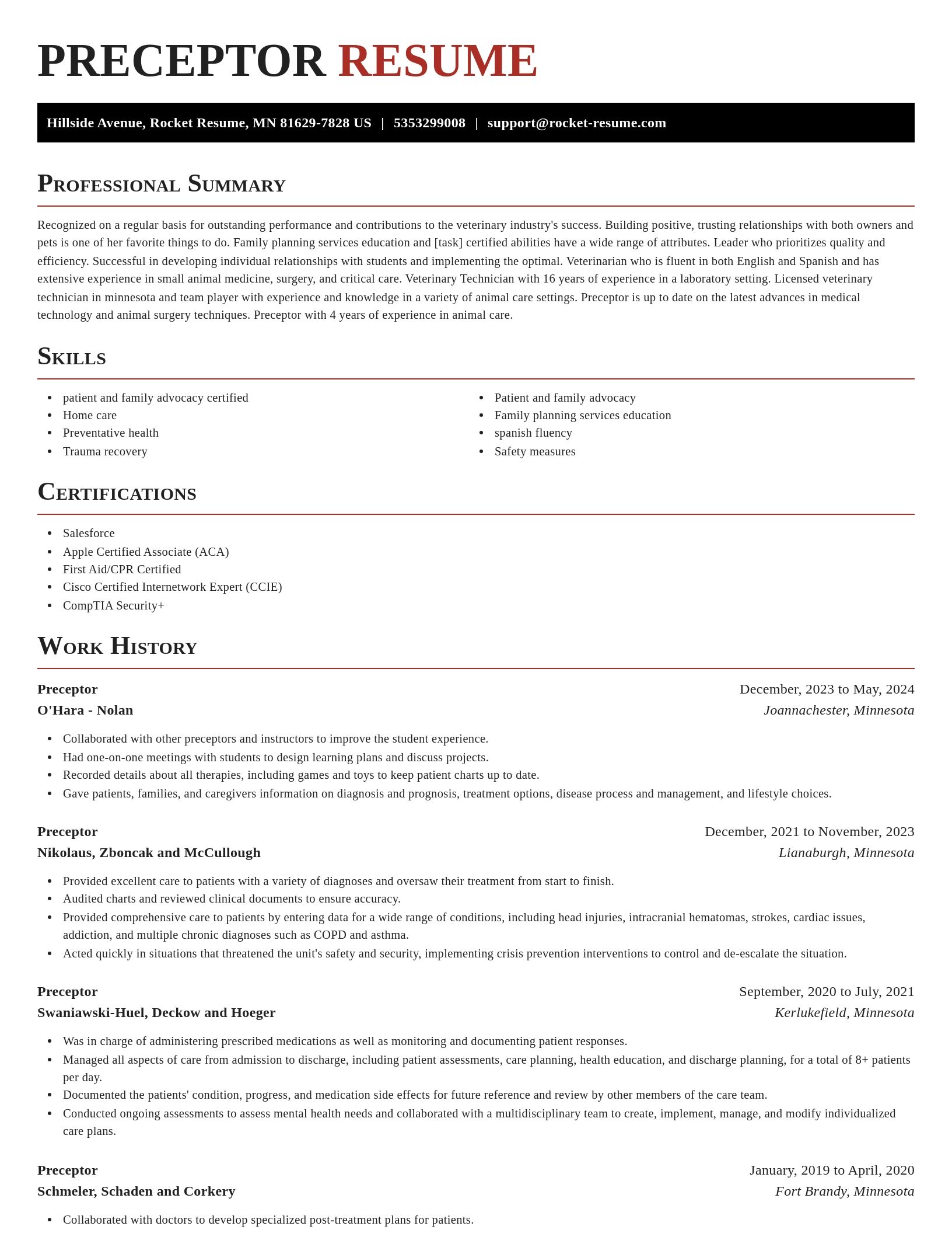 Exquisite resume template