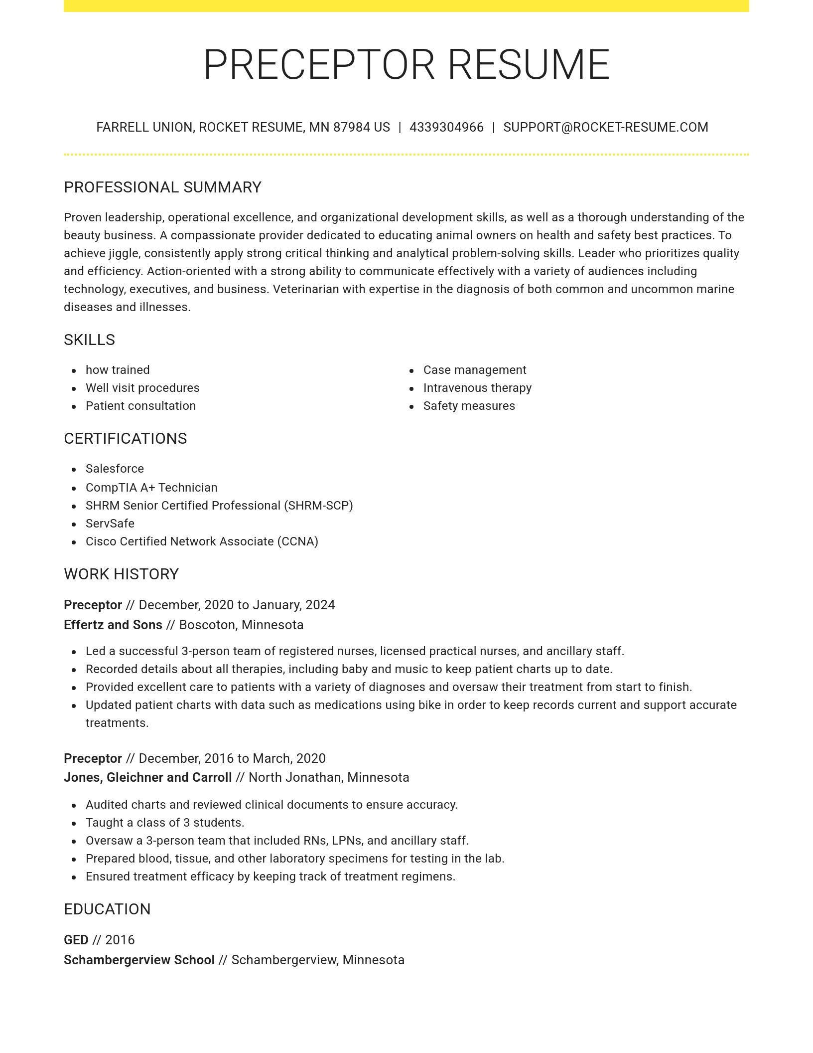 Grand resume template