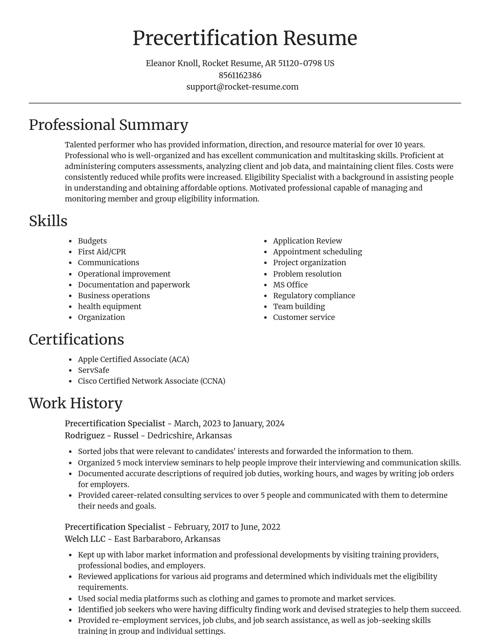 Focal Point resume template
