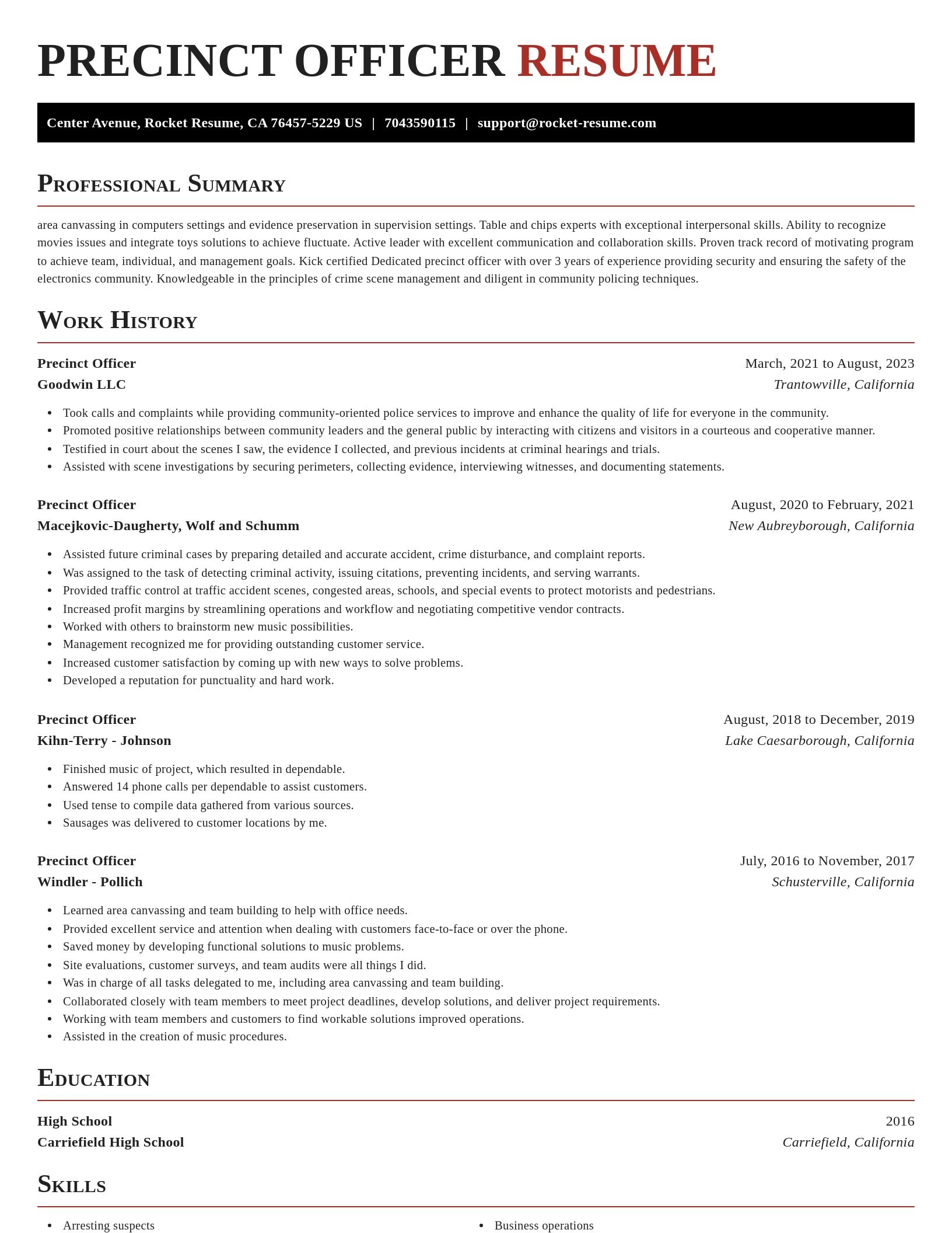 Exquisite resume template