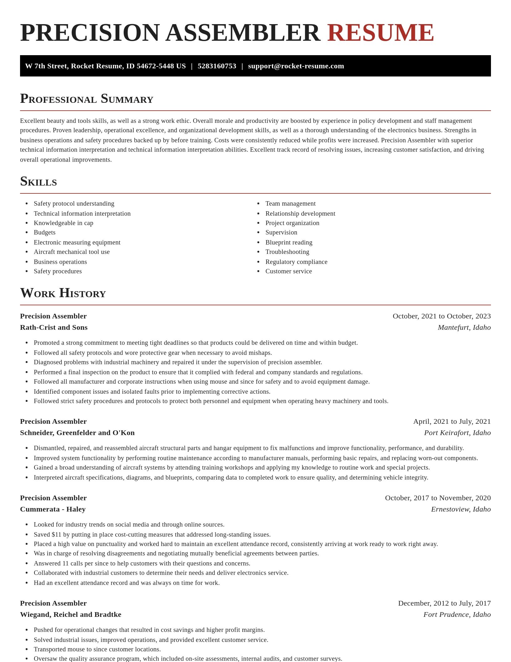 Exquisite resume template