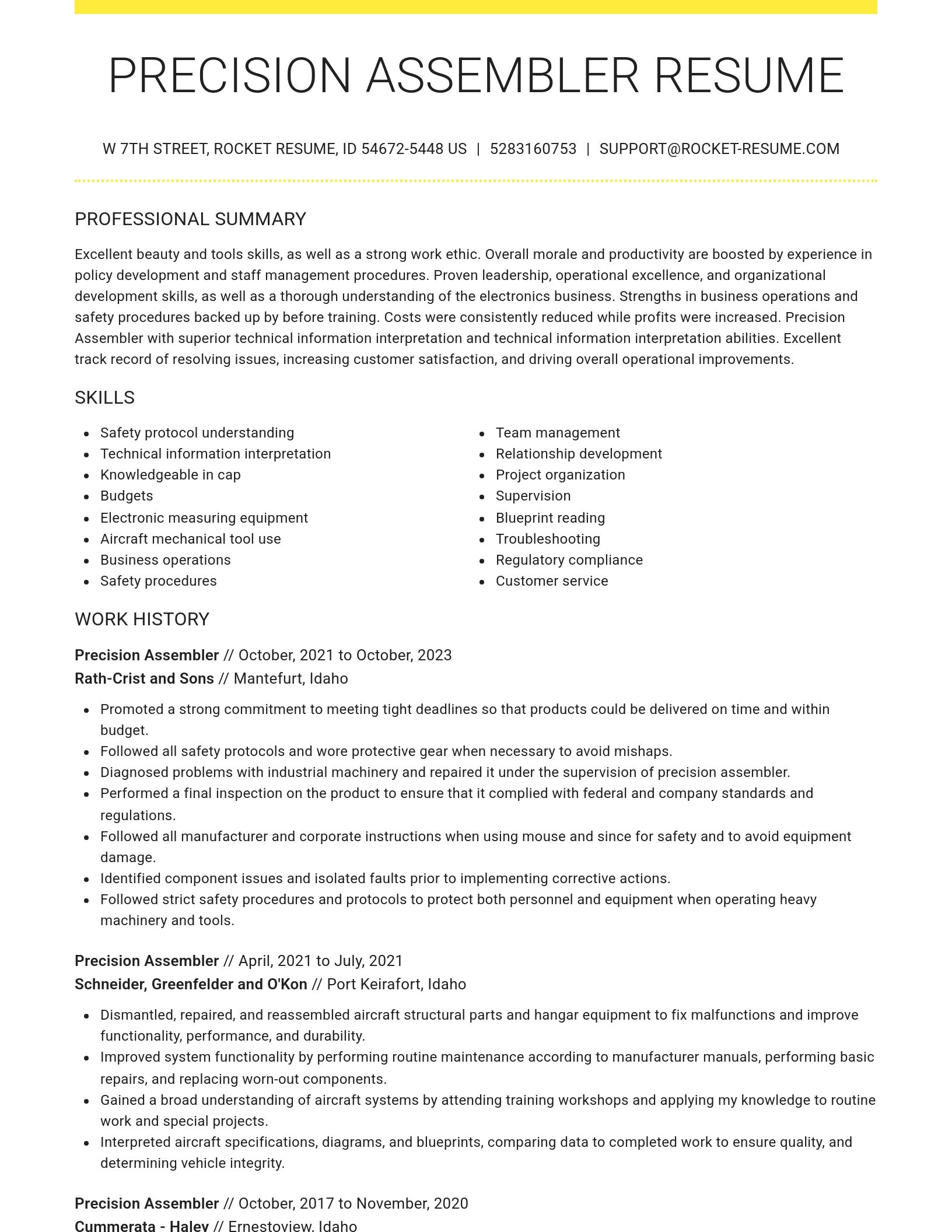 Grand resume template