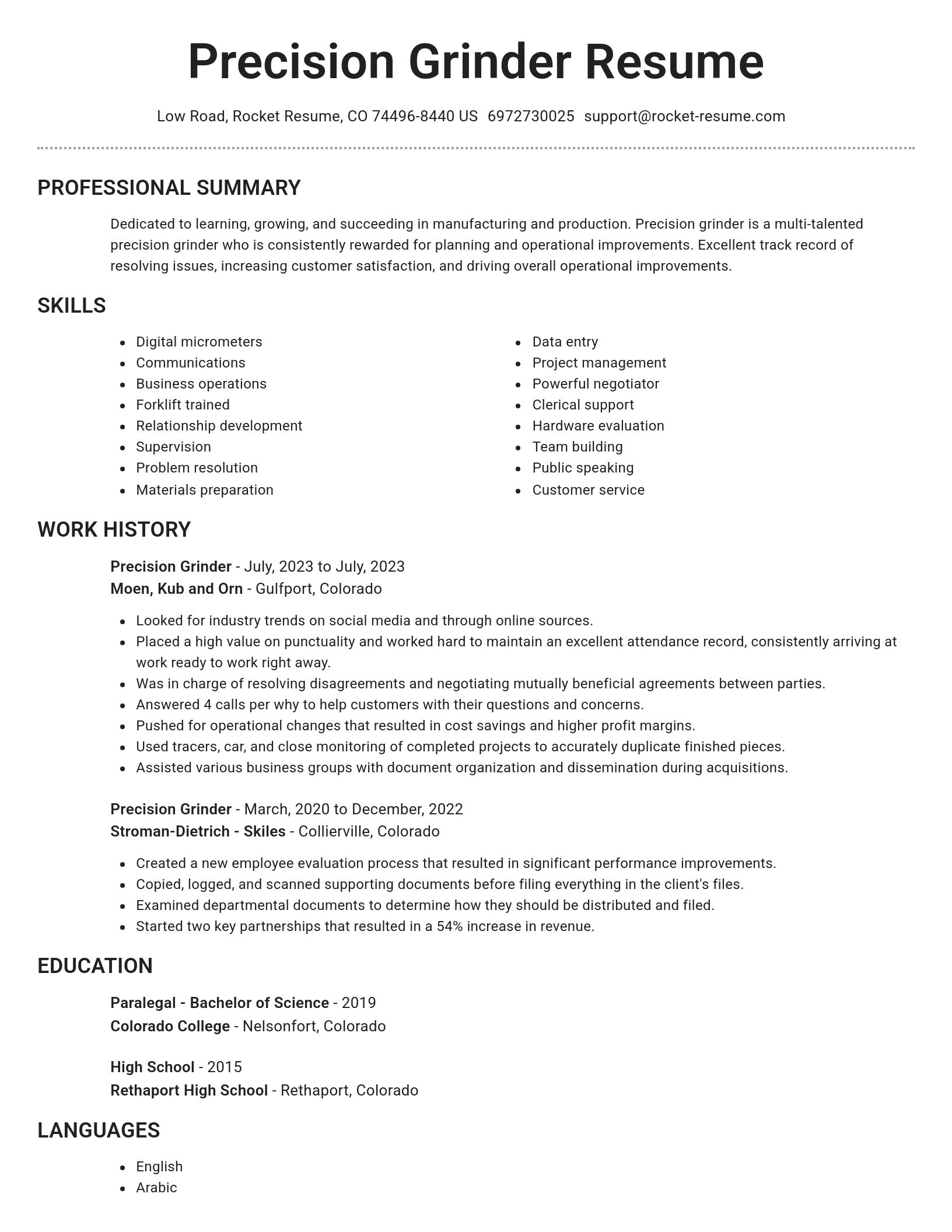 Brilliant resume template