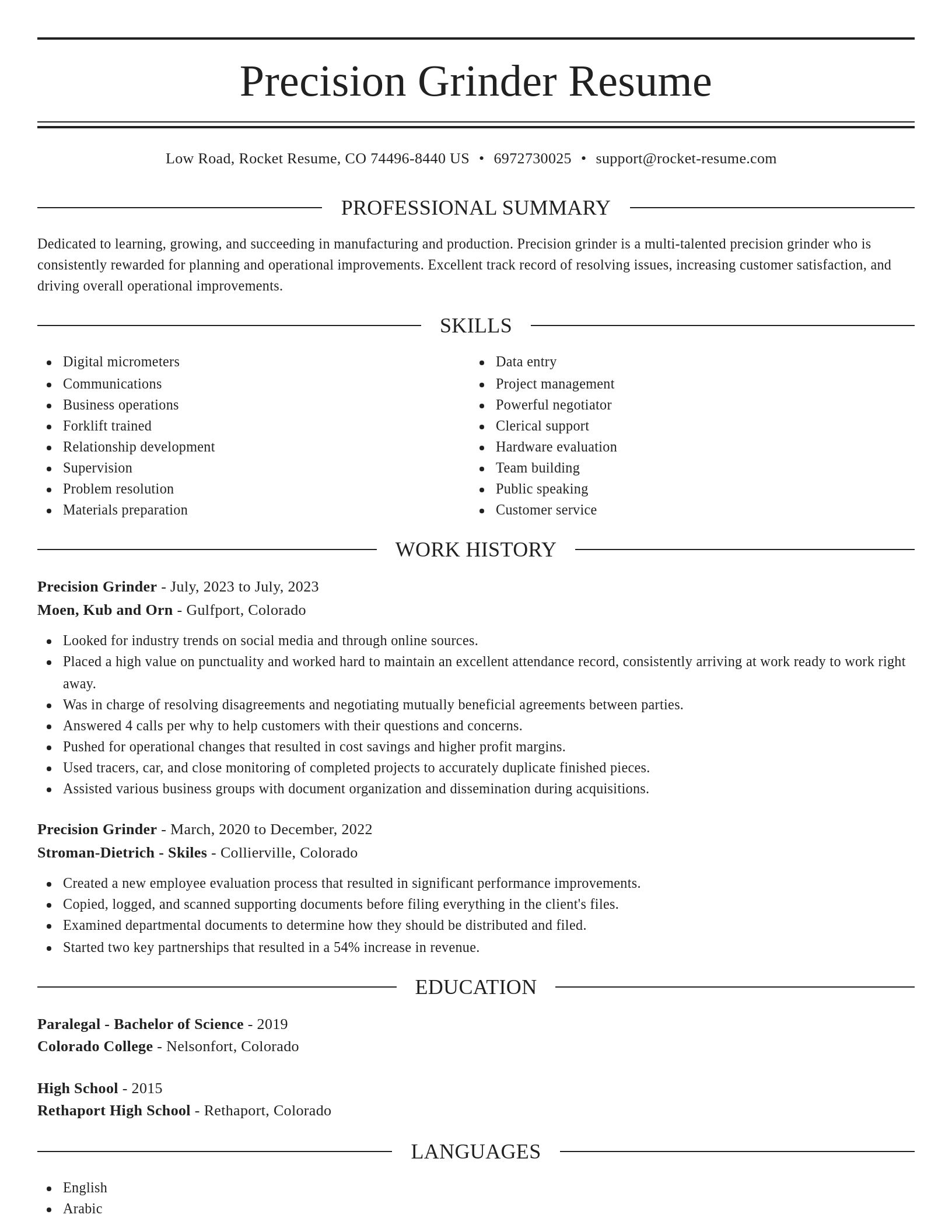 Elegant resume template