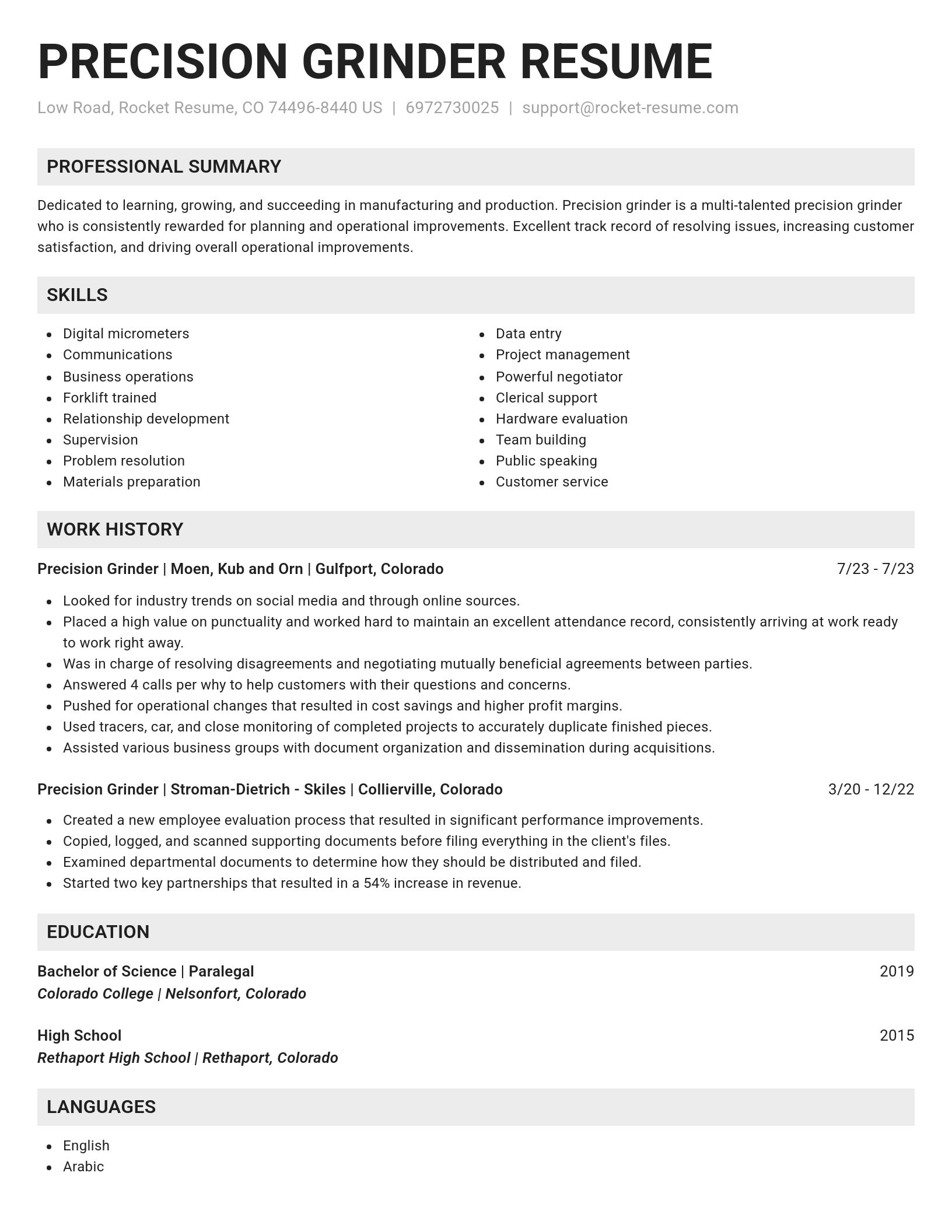 Genius resume template