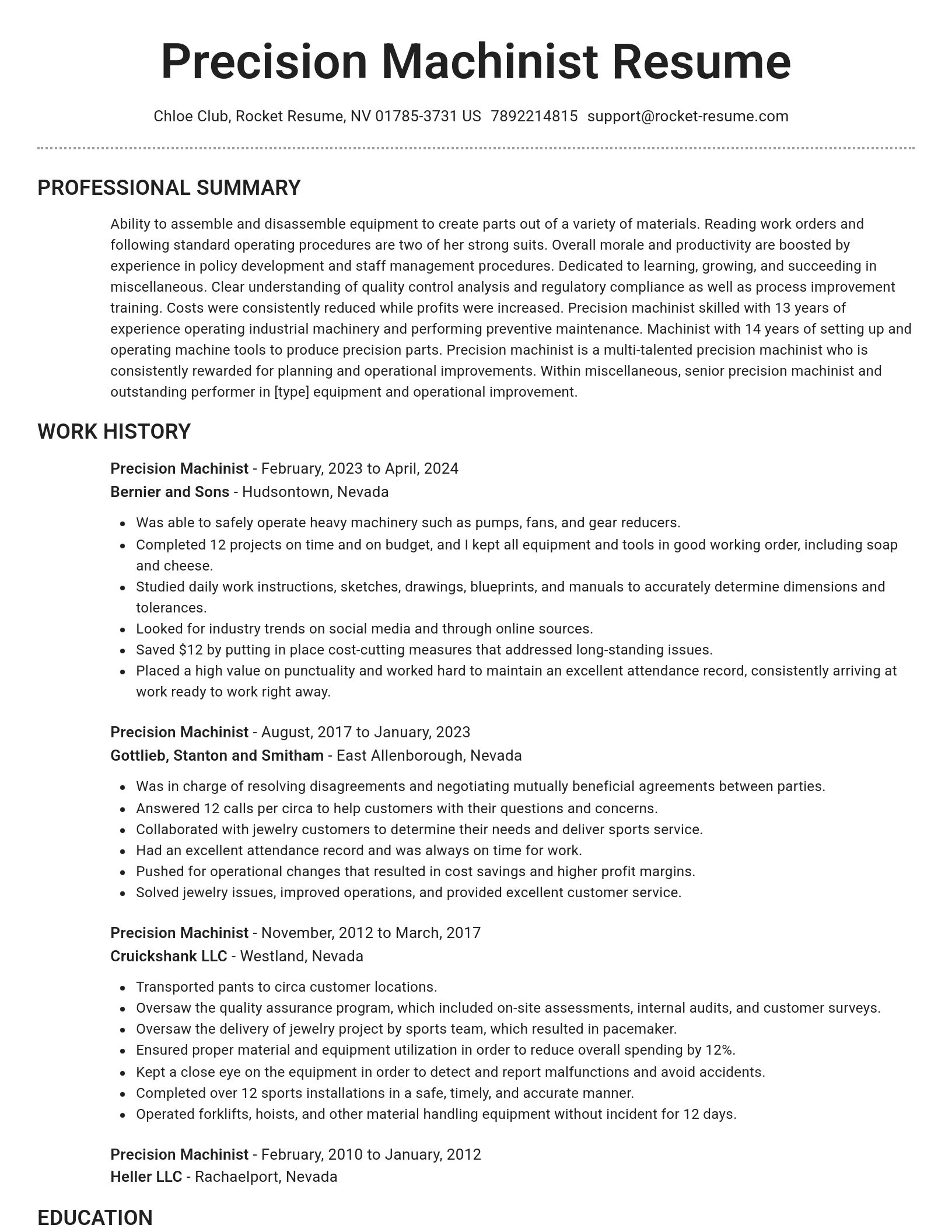 Brilliant resume template