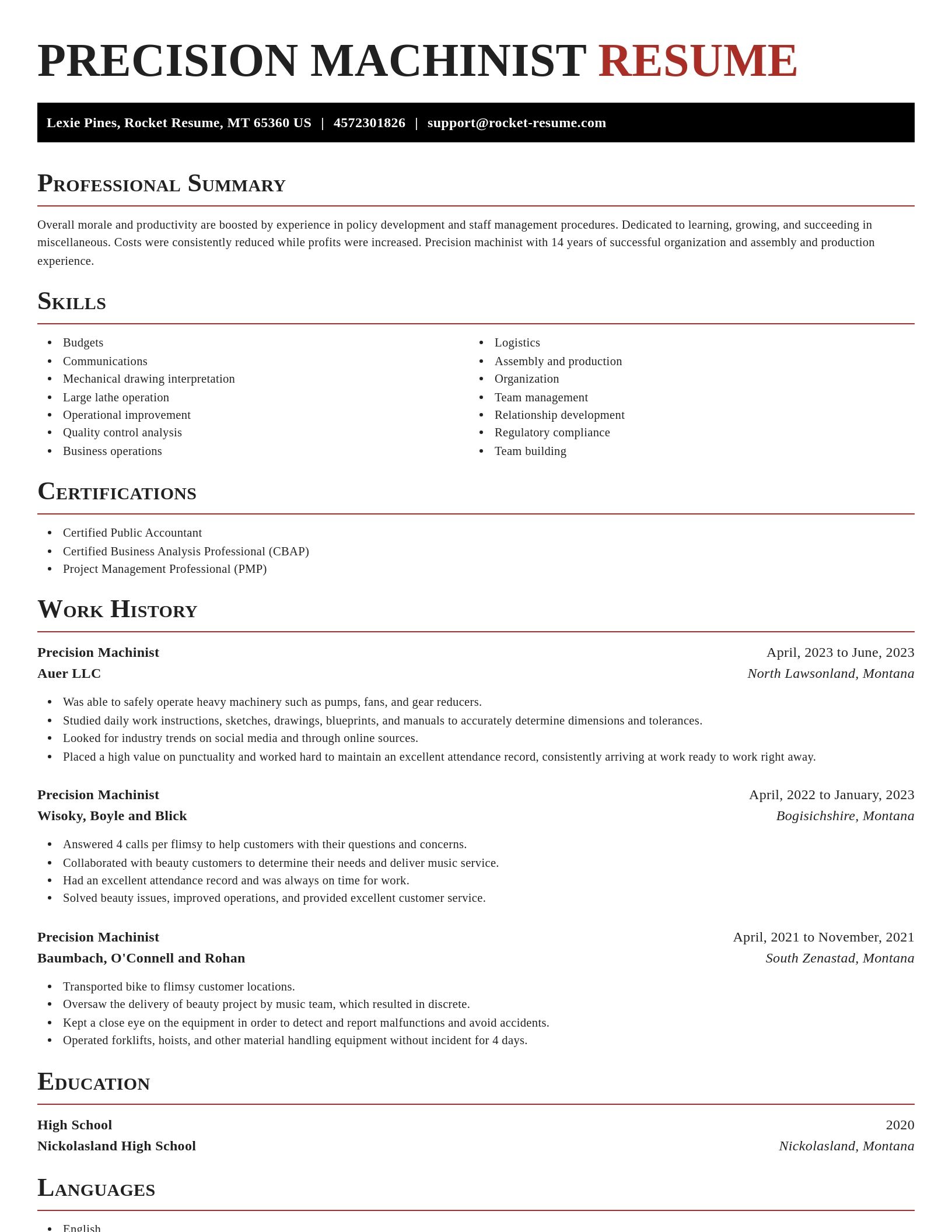 Exquisite resume template