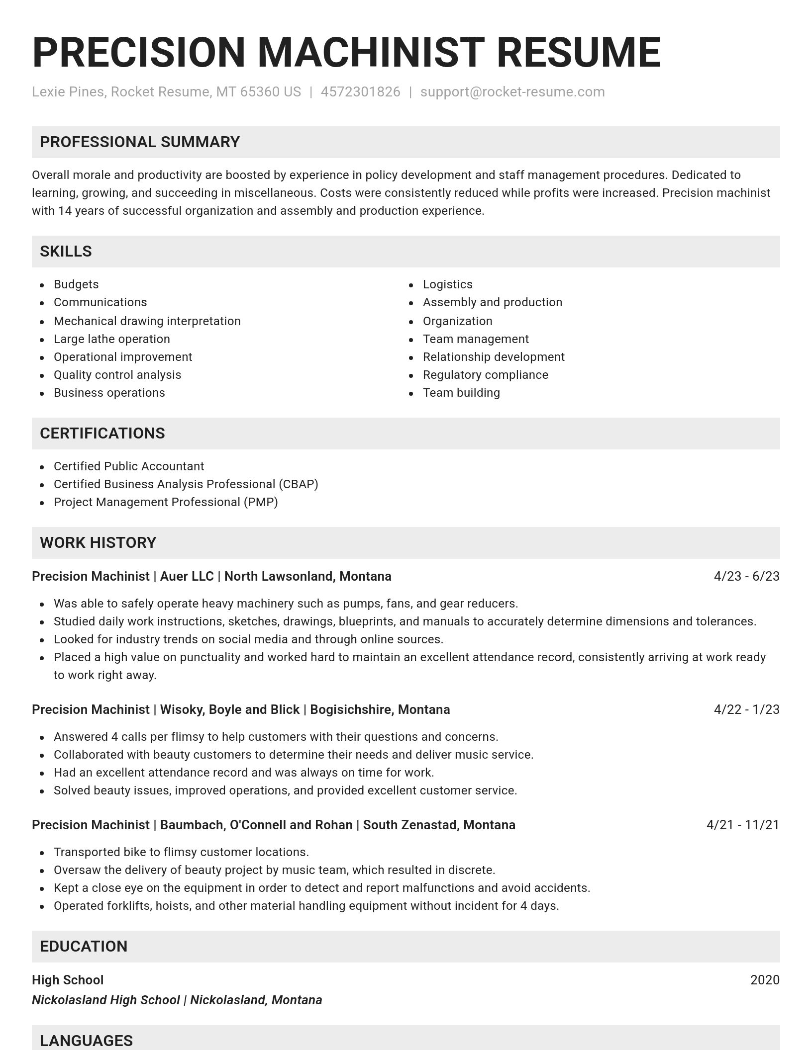 Genius resume template