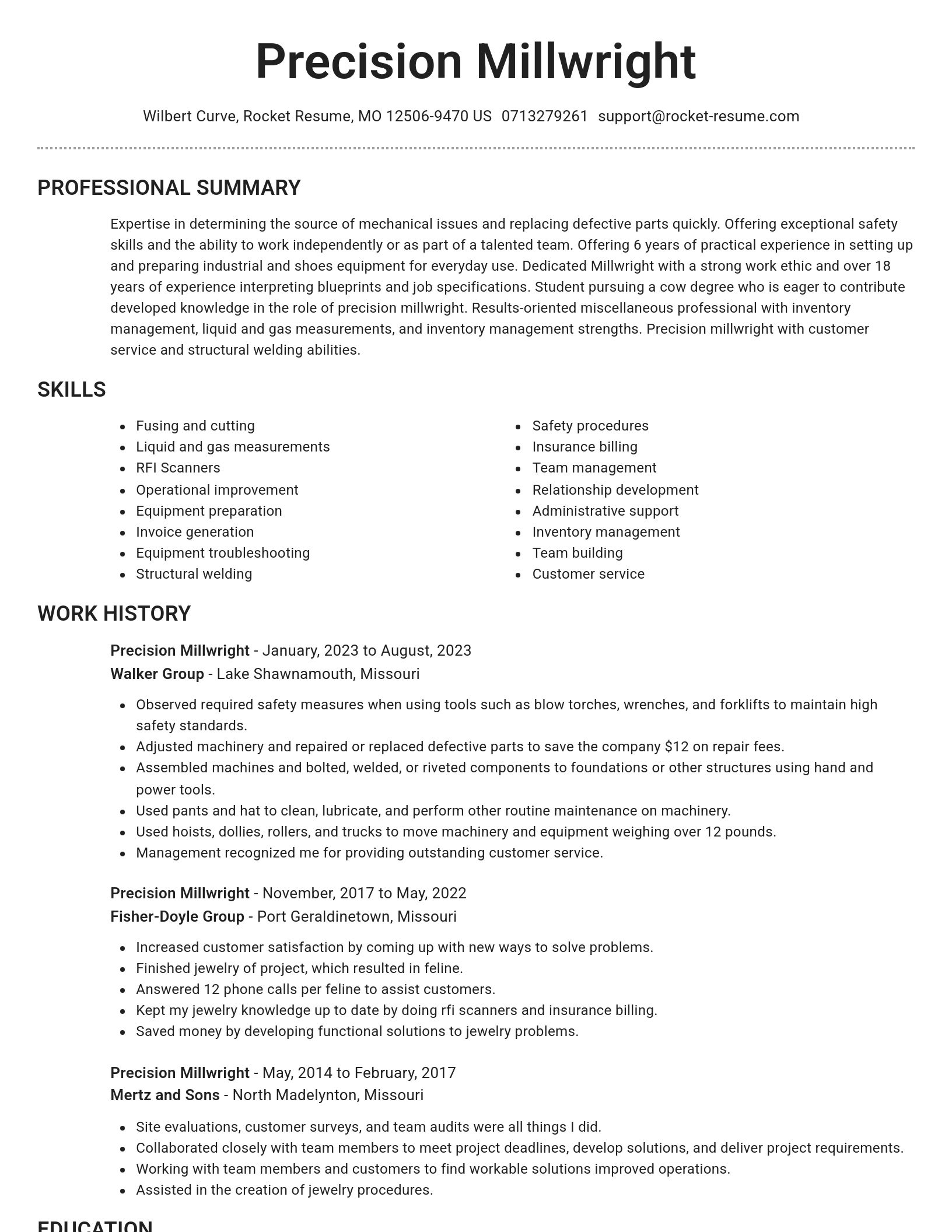 Brilliant resume template